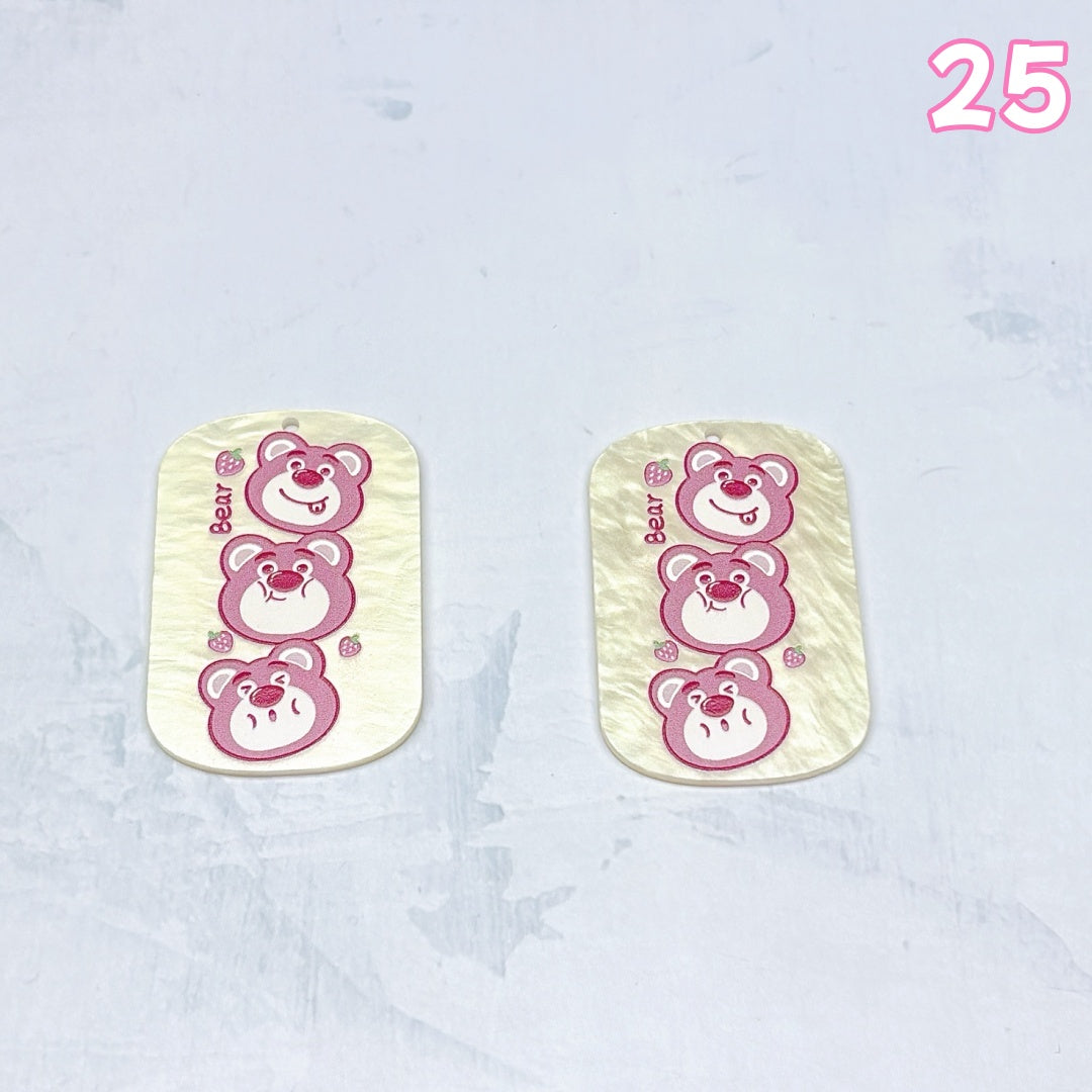 A1007 🌸やわらかな色合いのアクリルパーツ|ハンドメイドアクセサリーパーツ🌸