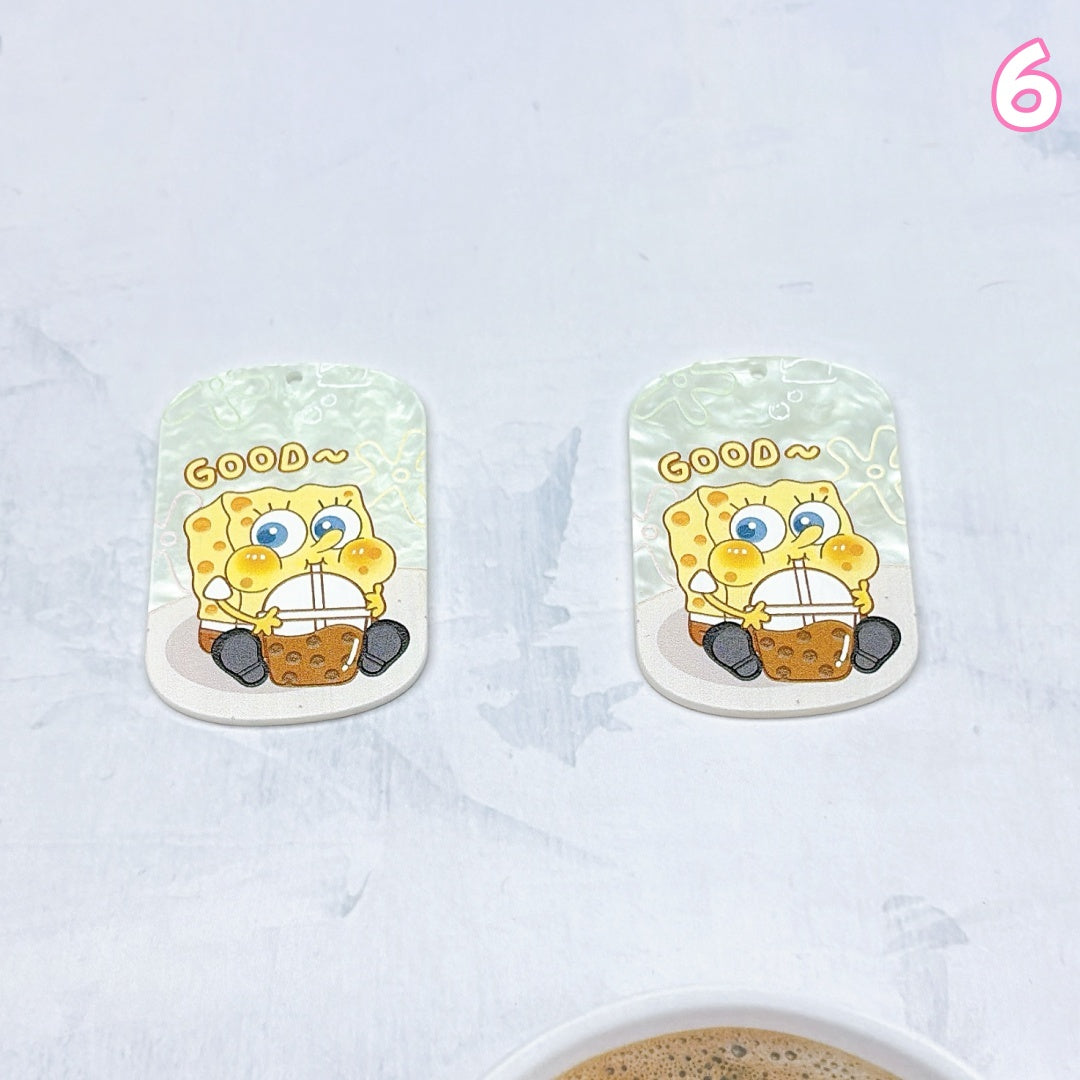 A1007 🌸やわらかな色合いのアクリルパーツ|ハンドメイドアクセサリーパーツ🌸