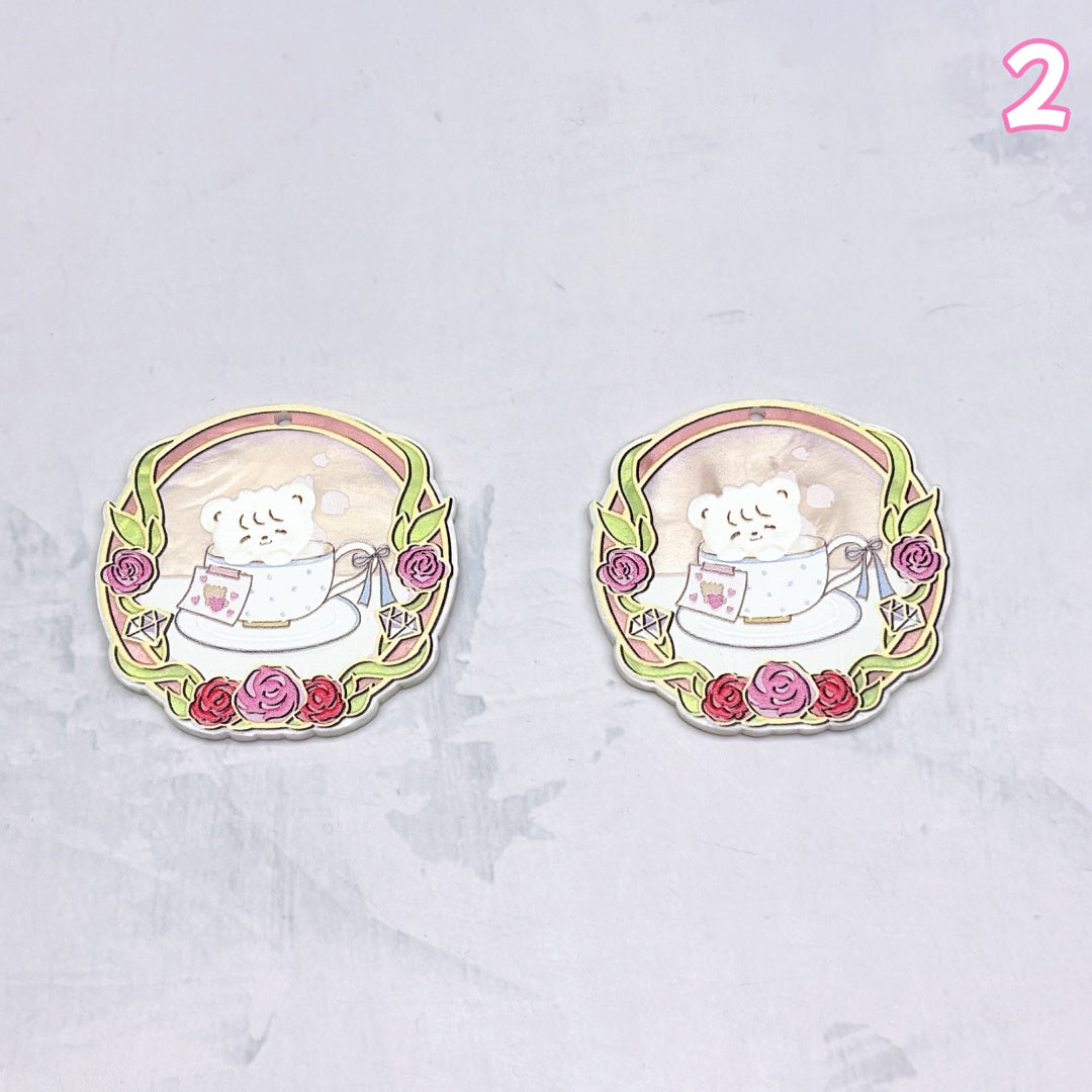 A1015 やわらかな色合いのアクリルパーツ|ハンドメイドアクセサリーパーツ