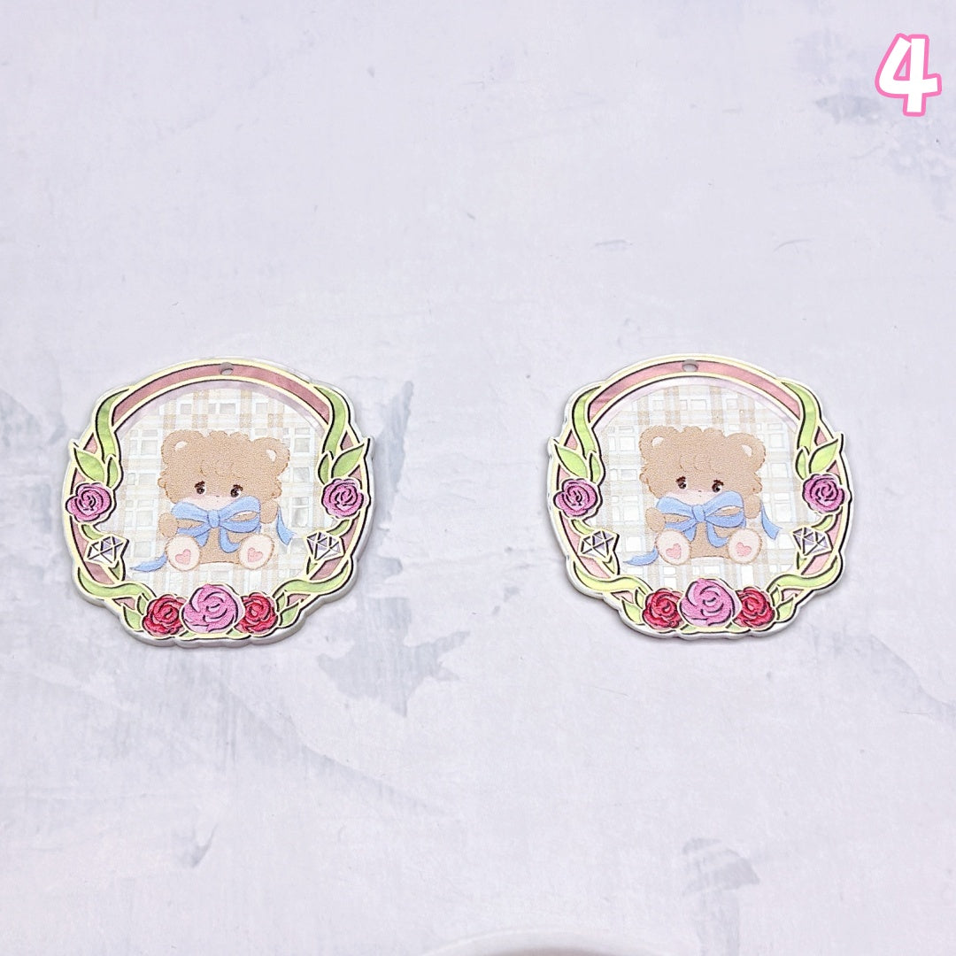 A1015 やわらかな色合いのアクリルパーツ|ハンドメイドアクセサリーパーツ
