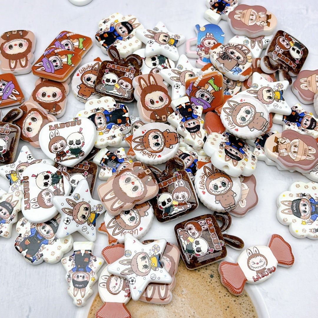 A1034 新商品発売 カートゥーンアクリルパーツ ✦ キュートなハンドメイド素材 ✦ アクセサリーチャームに最適