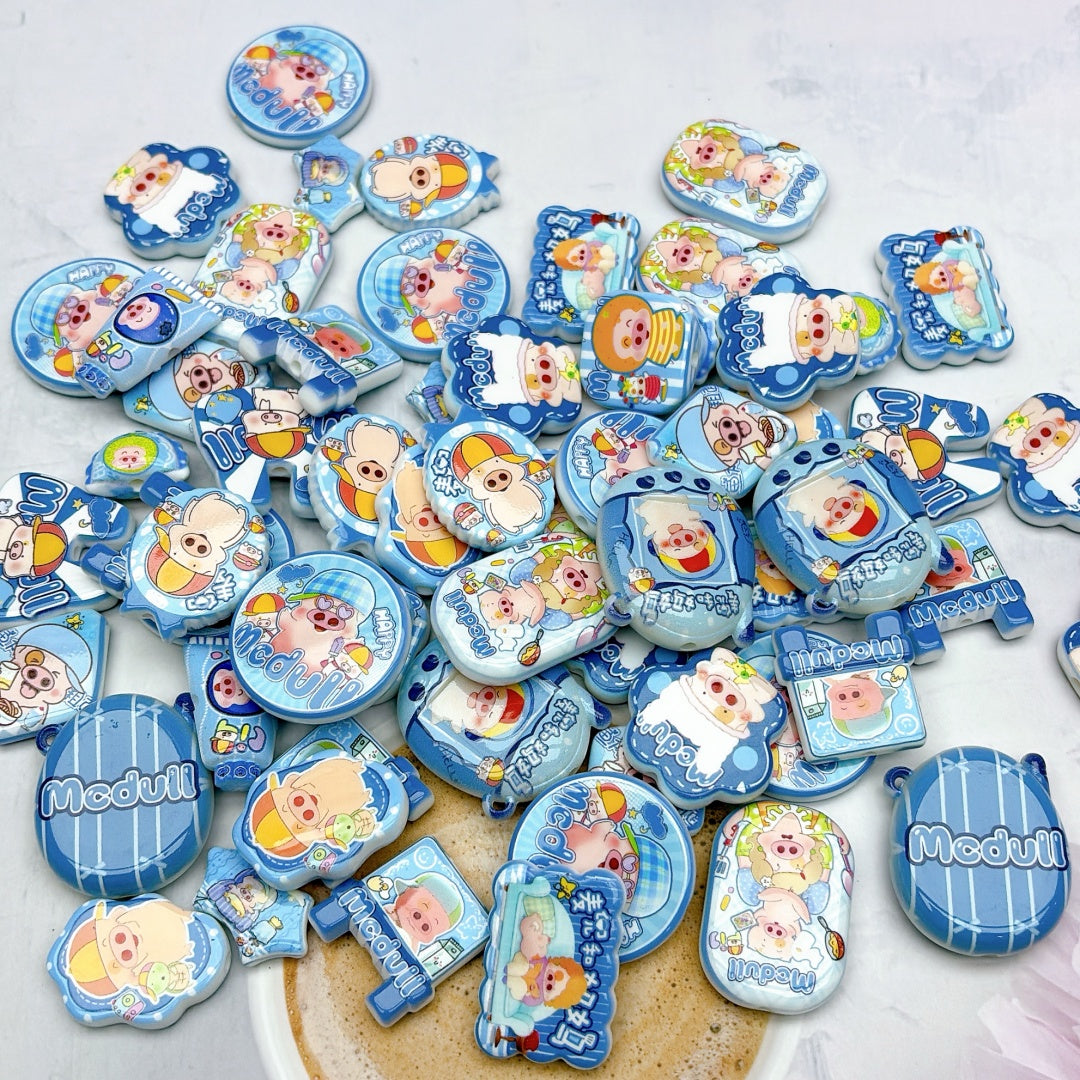 A1034 新商品発売 カートゥーンアクリルパーツ ✦ キュートなハンドメイド素材 ✦ アクセサリーチャームに最適
