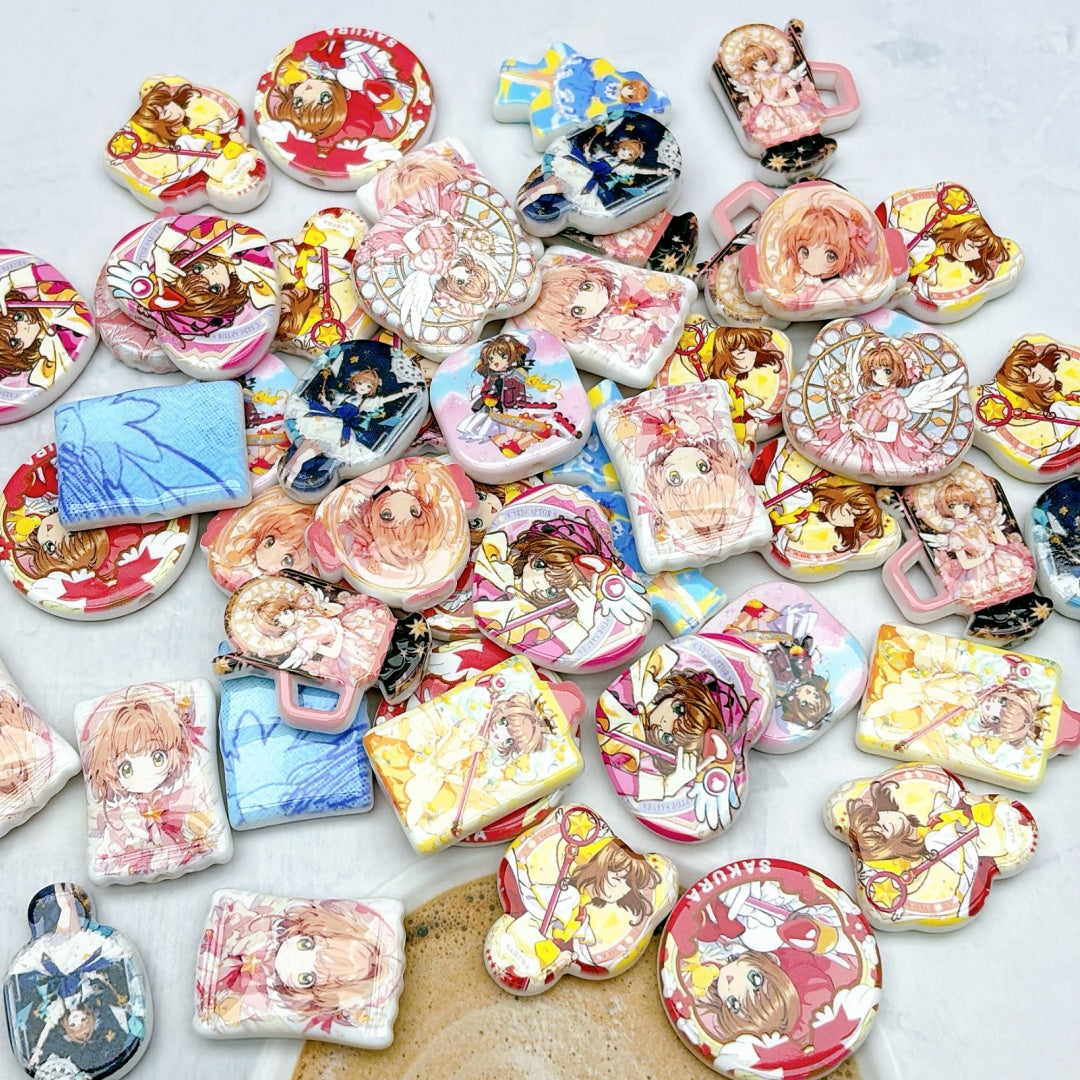 A1034 新商品発売 カートゥーンアクリルパーツ ✦ キュートなハンドメイド素材 ✦ アクセサリーチャームに最適