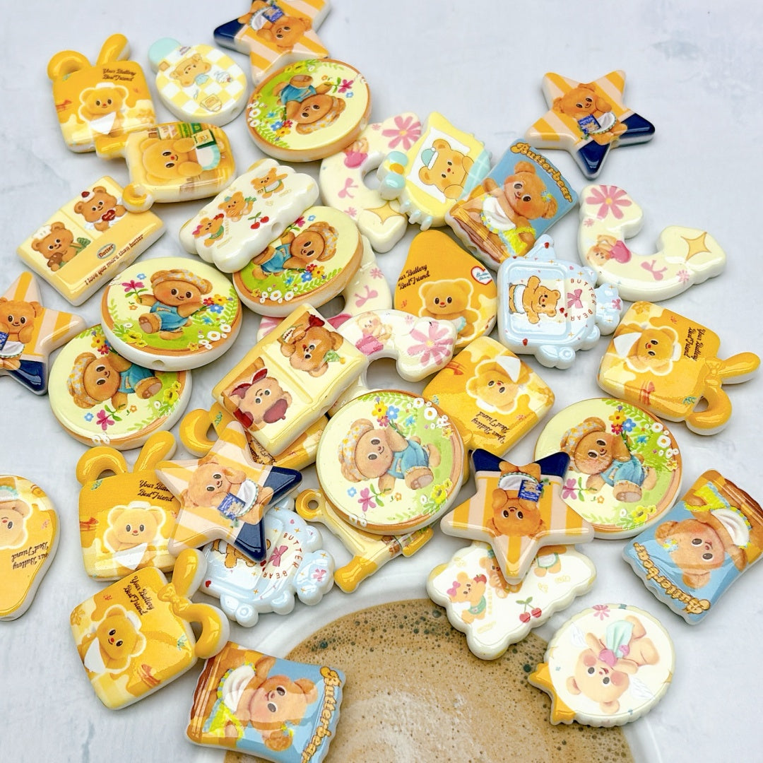 A1034 新商品発売 カートゥーンアクリルパーツ ✦ キュートなハンドメイド素材 ✦ アクセサリーチャームに最適