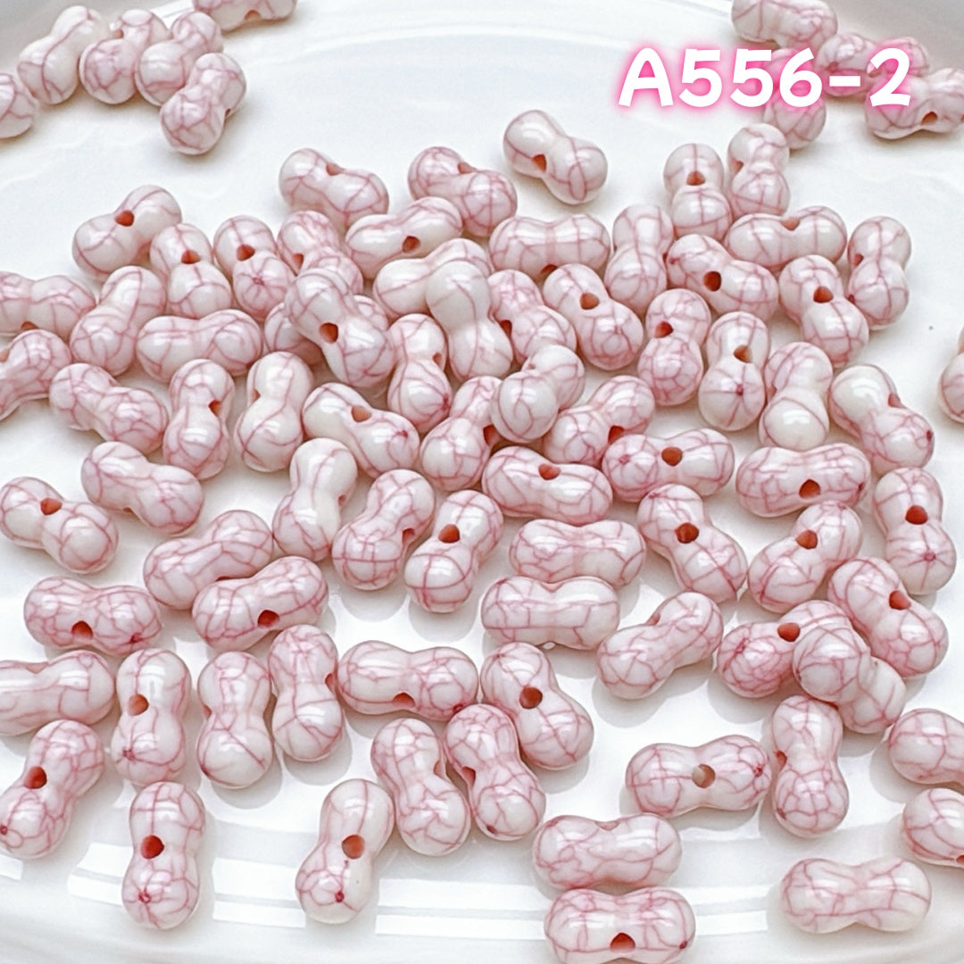 A556 桜ピンクのアクリルシリーズ – ロマンティックで柔らかなハンドメイドビーズコレクション つめつめ放題