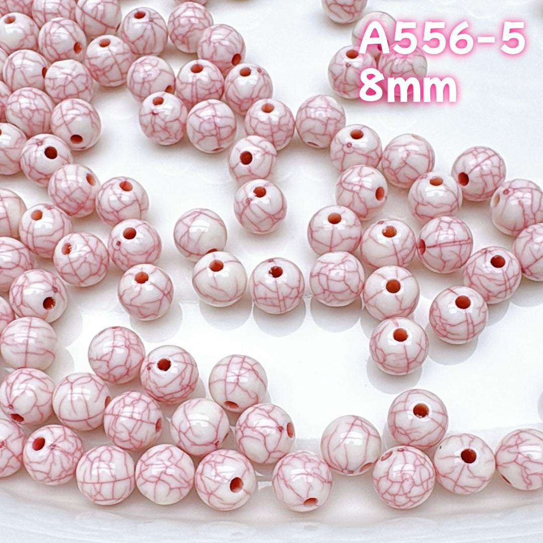 A556 桜ピンクのアクリルシリーズ – ロマンティックで柔らかなハンドメイドビーズコレクション つめつめ放題