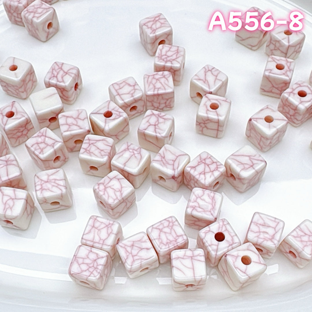 A556 桜ピンクのアクリルシリーズ – ロマンティックで柔らかなハンドメイドビーズコレクション つめつめ放題