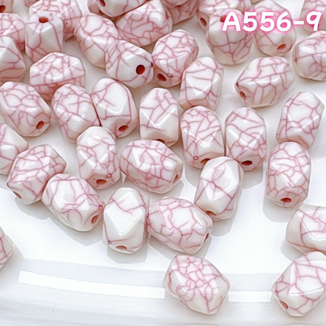 A556 桜ピンクのアクリルシリーズ – ロマンティックで柔らかなハンドメイドビーズコレクション つめつめ放題