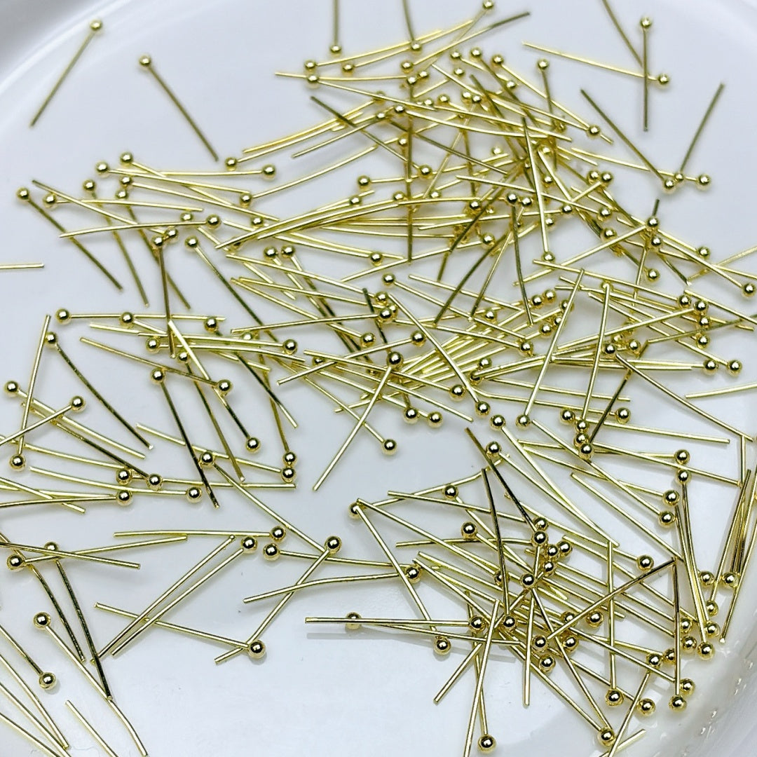 A579 薔薇専用銅製丸ピン - 繊細でしっかり留まるハンドメイド用パーツ