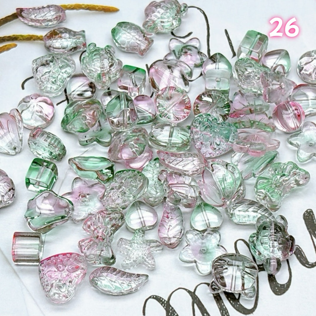 A628 高透明6mmガラスビーズ/ 高透明瑠璃パーツ - クリアで澄んだDIYアクセサリーパーツ