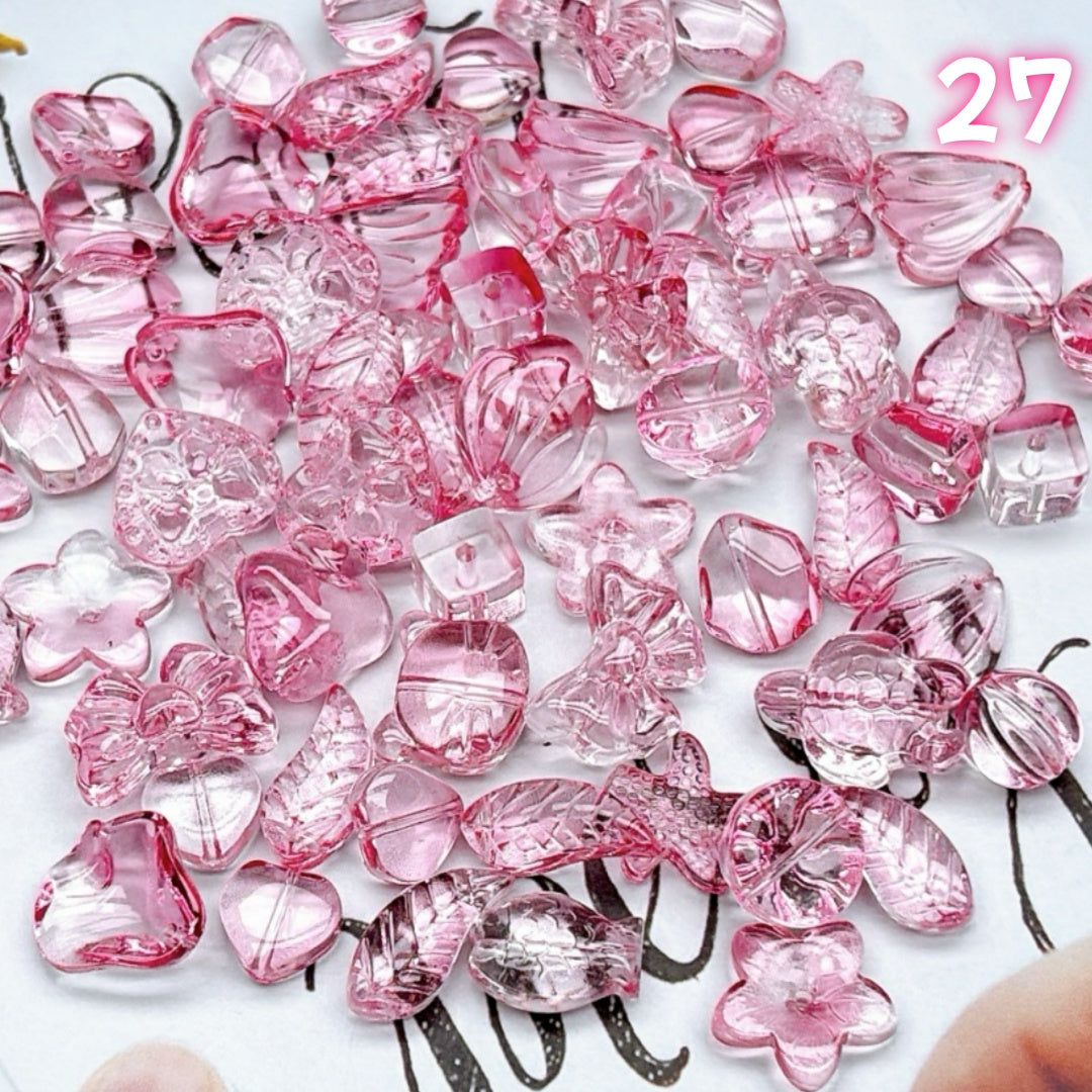 A628 高透明6mmガラスビーズ/ 高透明瑠璃パーツ - クリアで澄んだDIYアクセサリーパーツ