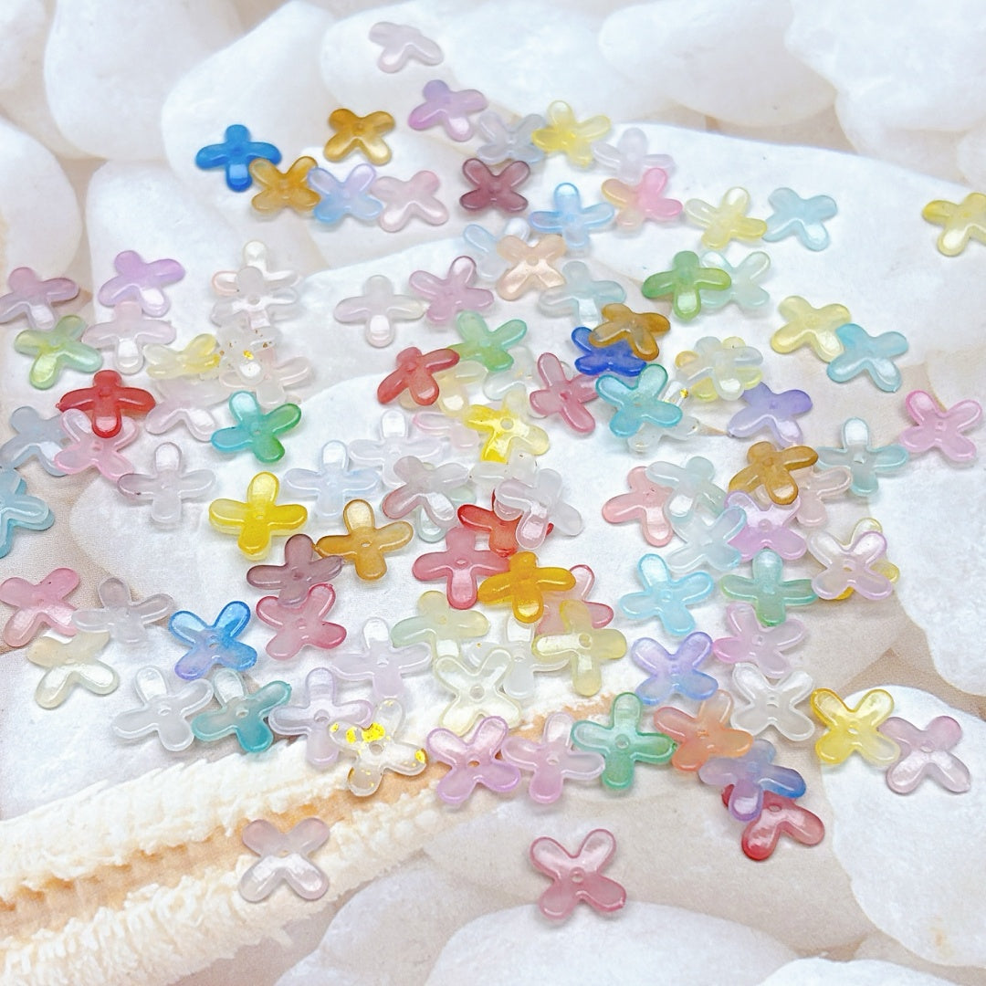 A664 アクリルフラワーパーツ - 軽やかに咲くハンドメイド用のお花パーツ