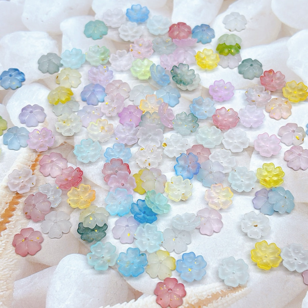 A664 アクリルフラワーパーツ - 軽やかに咲くハンドメイド用のお花パーツ