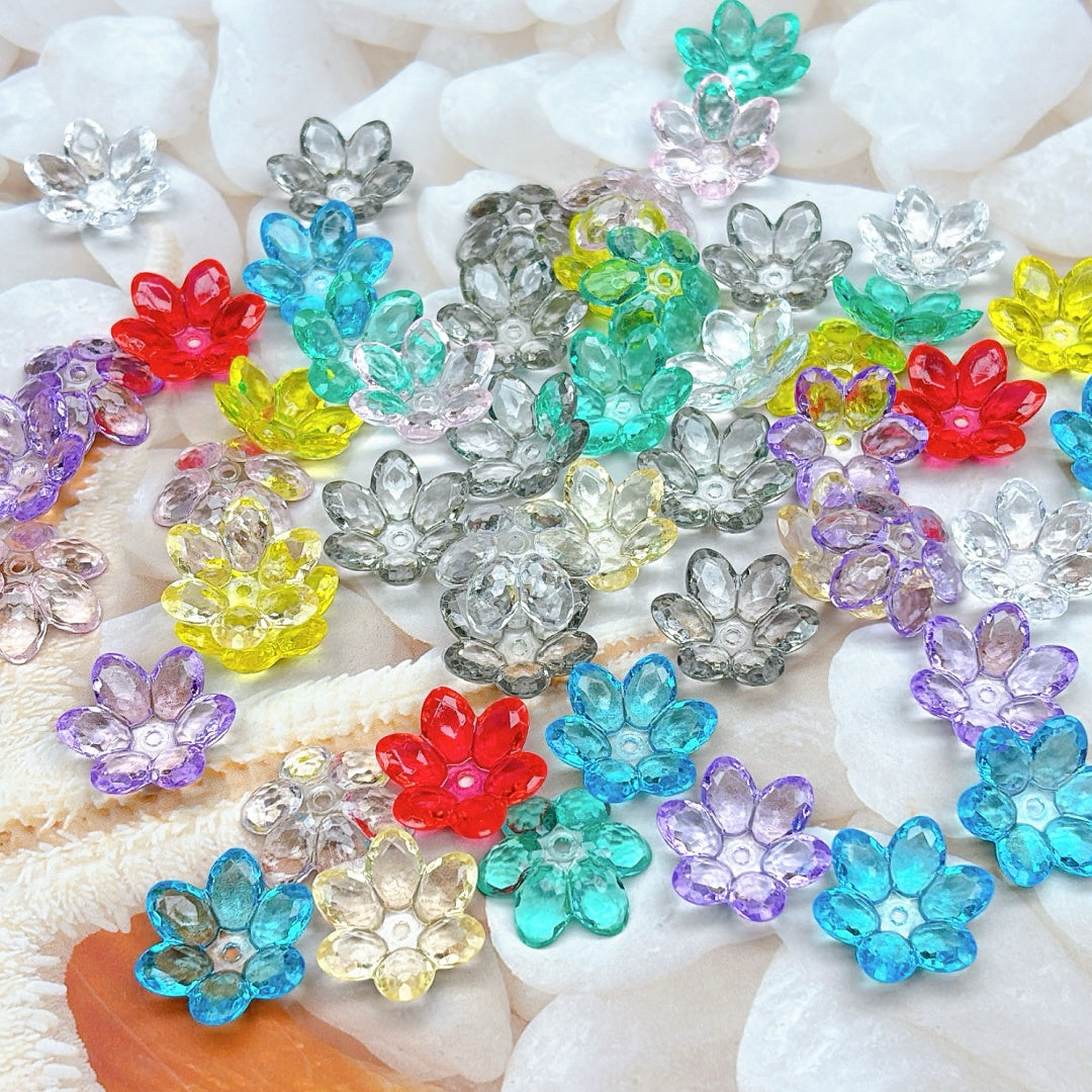 A664 アクリルフラワーパーツ - 軽やかに咲くハンドメイド用のお花パーツ