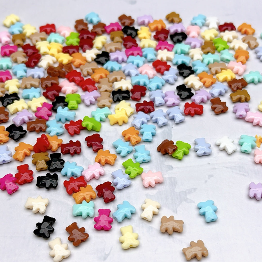 A668 大粒アクリルピーナッツビーズ&その他パーツセット - 軽やかでバリエ豊かなDIY素材