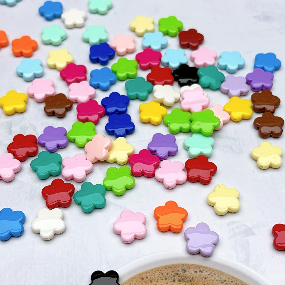 A668 大粒アクリルピーナッツビーズ&その他パーツセット - 軽やかでバリエ豊かなDIY素材