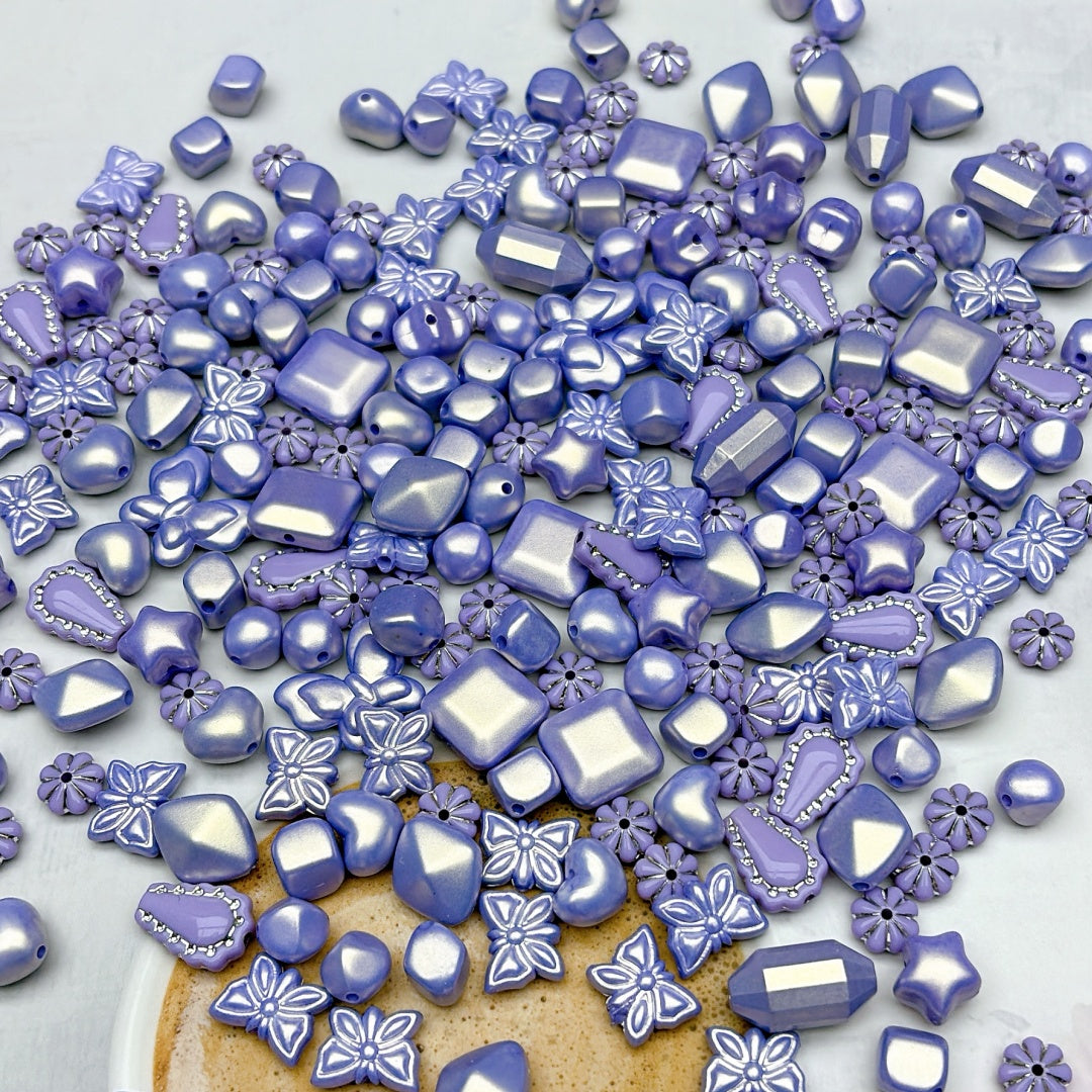 A687 高品質UVメッキアクリル/青花磁器風アクリル ビーズパーツ 手作りアクセサリー素材