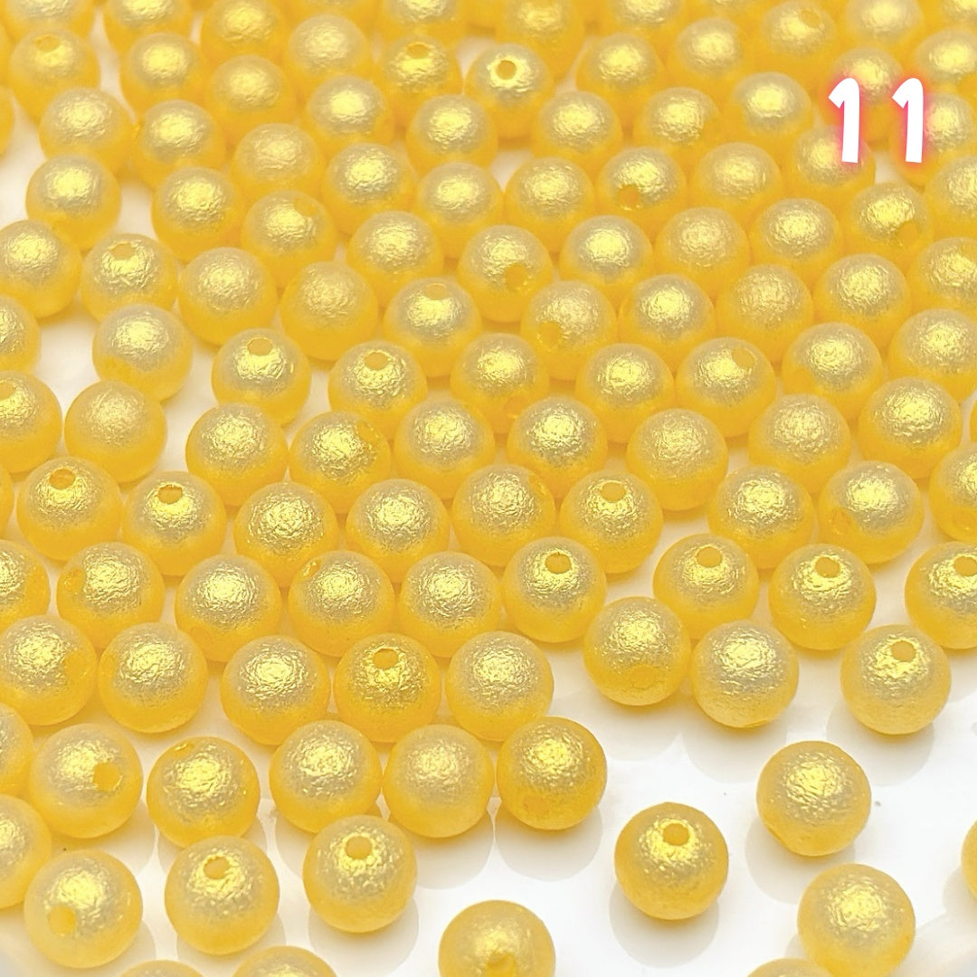 A719 ゴールドの光沢×シワ感模造真珠 – 一粒で映える存在感パーツ つめつめ放題