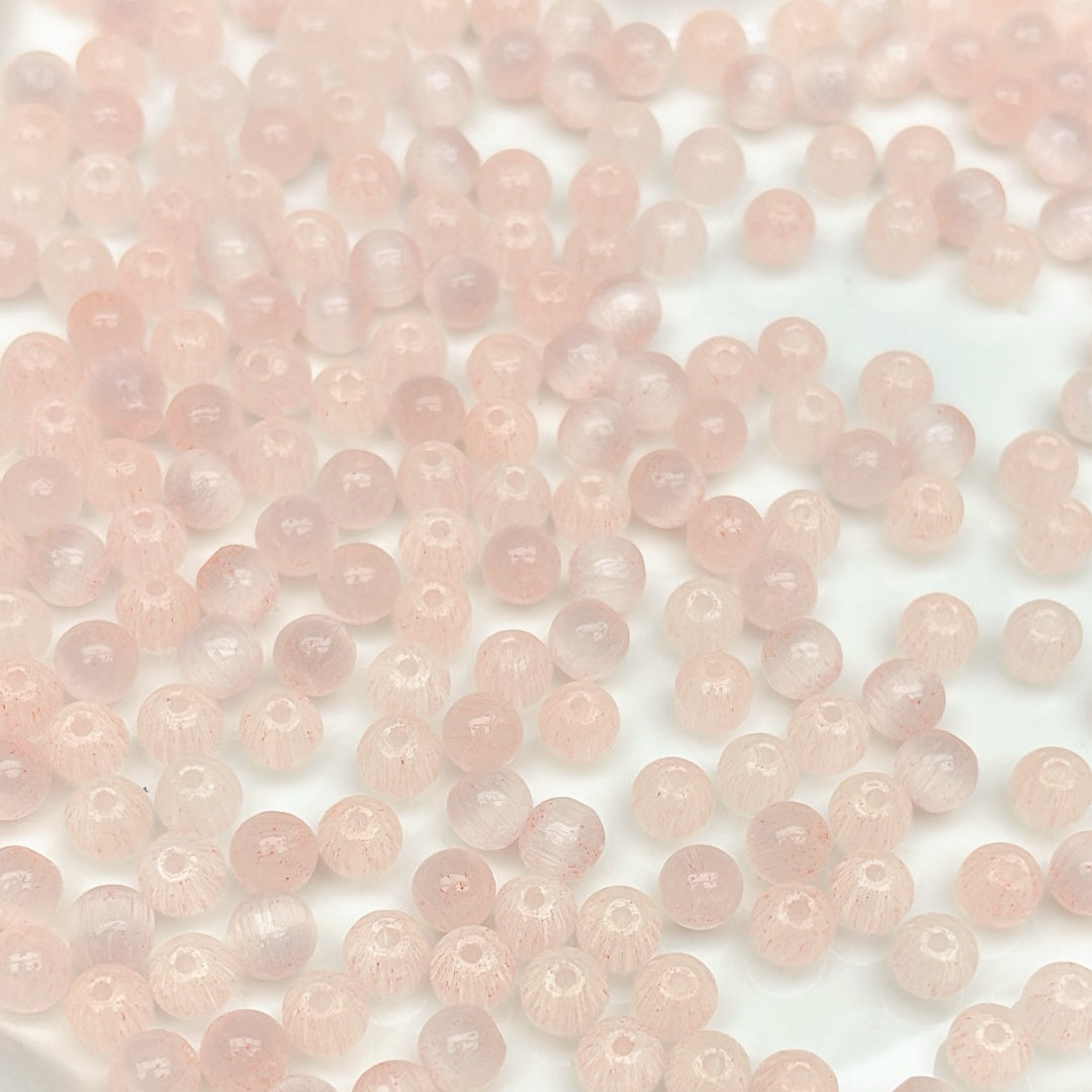 A807 復刻版ガラスキャッツアイビーズ 6mm – クラシックな輝きが蘇るハンドメイド素材