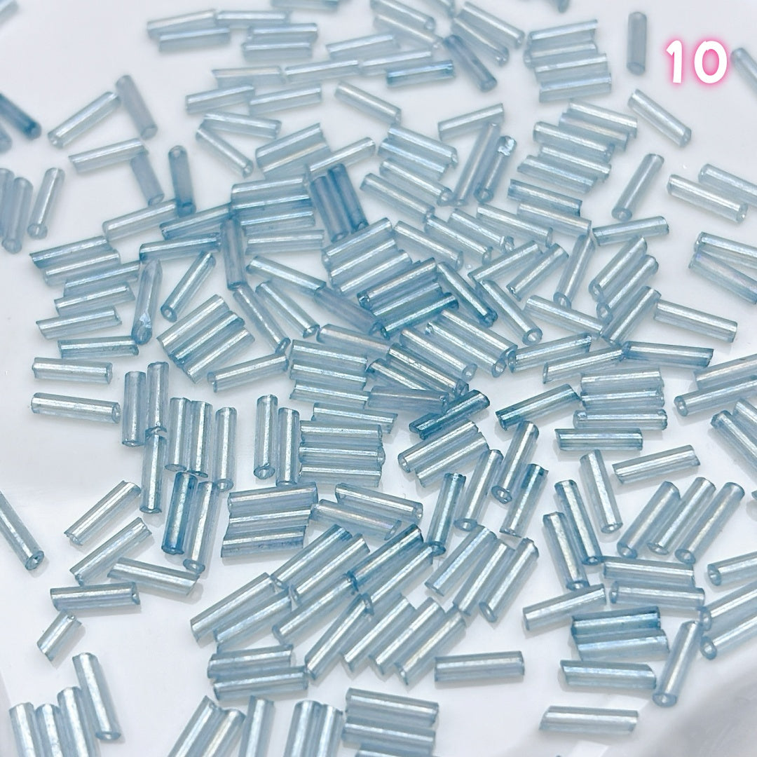 A841 高品質ガラス管ビーズ DIYパーツ 2mmx7mm