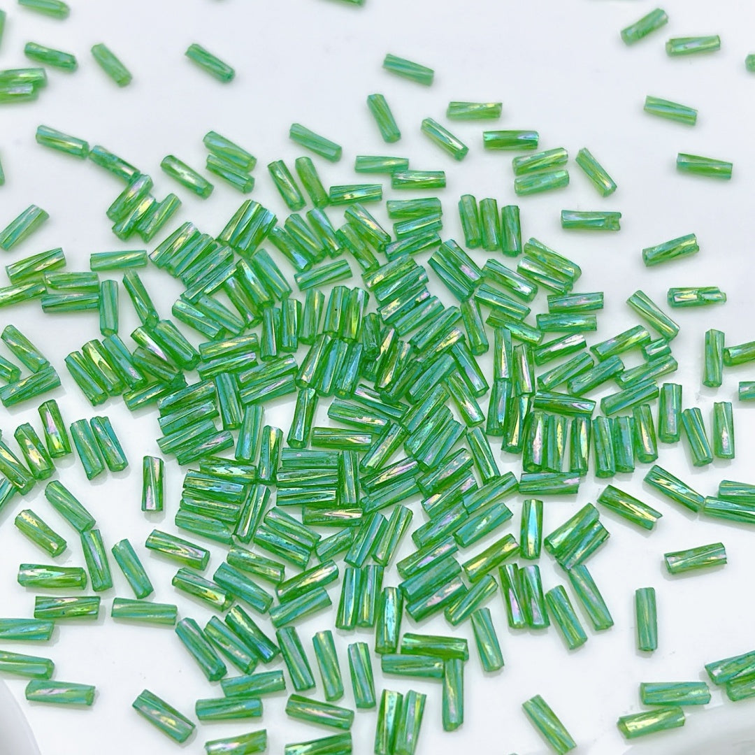 A849 ピカソ風螺旋ガラスチューブビーズ|アート感ハンドメイドDIYパーツ