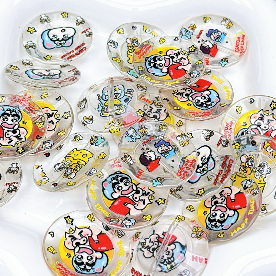A886 高品质軽やかでカラフルなアクリル連結チェーン&キャラクターデザインアクリルパーツ