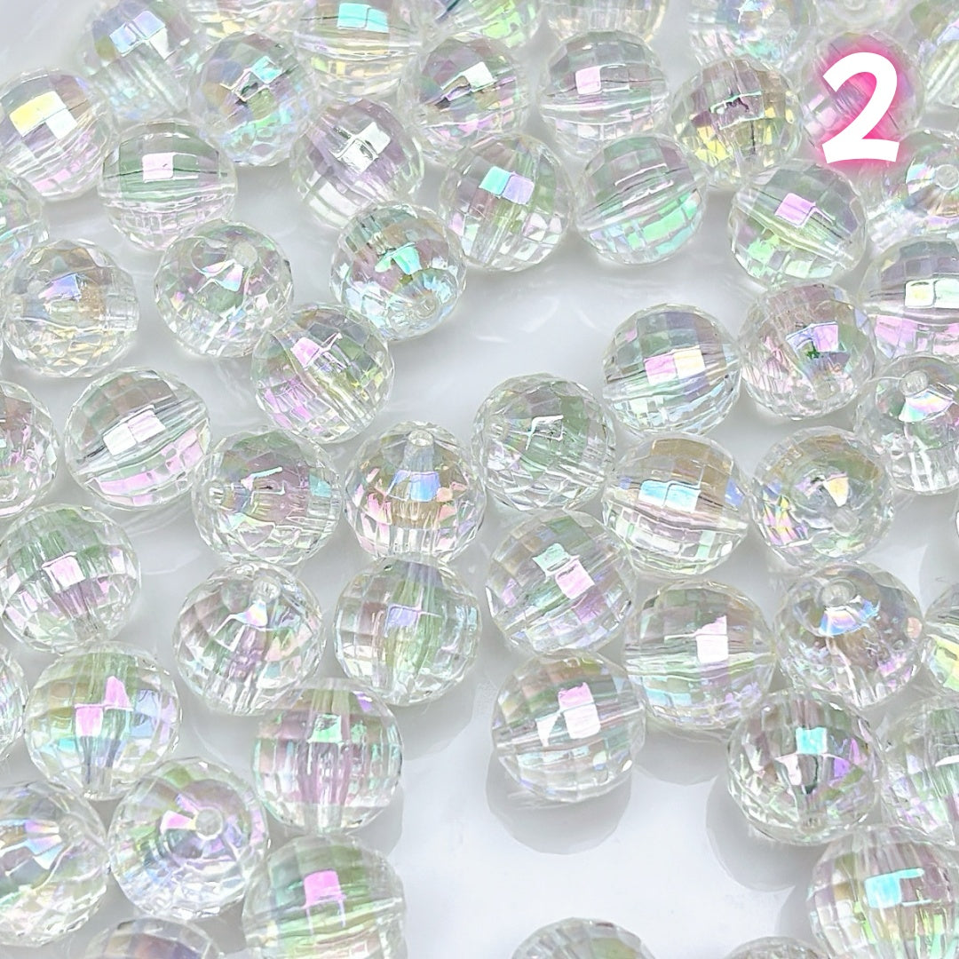 A920 高透明アクリルビーズ 14mm✦ クリアで輝くハンドメイド素材 ✦ アクセサリー作りに最適