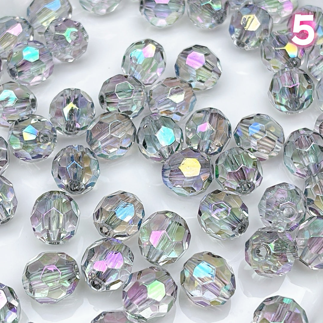 A920 高透明アクリルビーズ 14mm✦ クリアで輝くハンドメイド素材 ✦ アクセサリー作りに最適