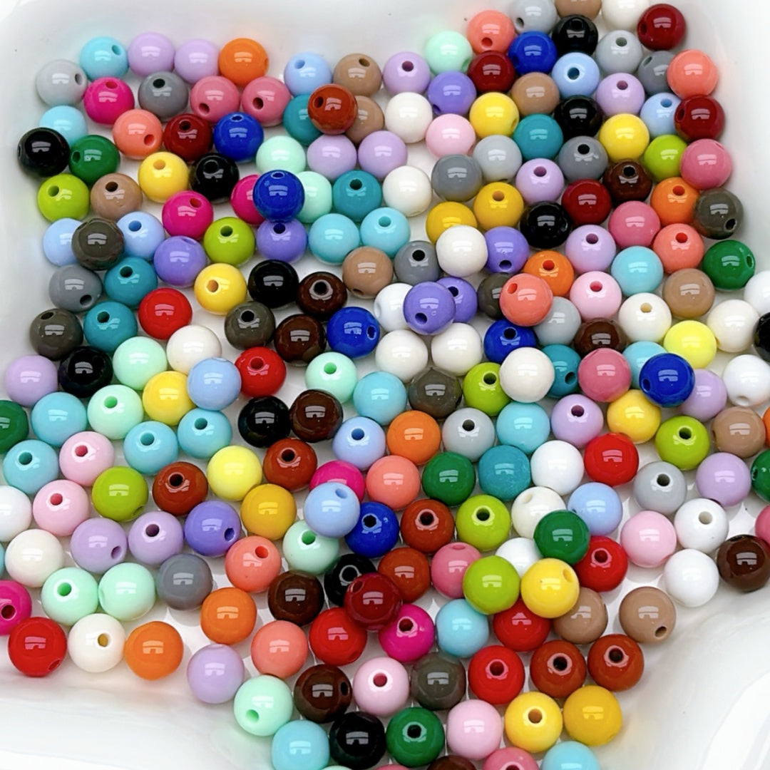 A928 ベーシック実用タイプ無地アクリルビーズ 12mm✦ ハンドメイドDIY用 ✦ シンプルで使いやすい