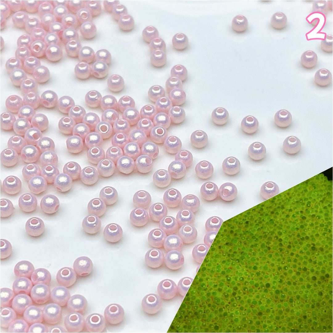 A965 夜光 金光しわ模様アクリルパール風ビーズ つめつめ放題