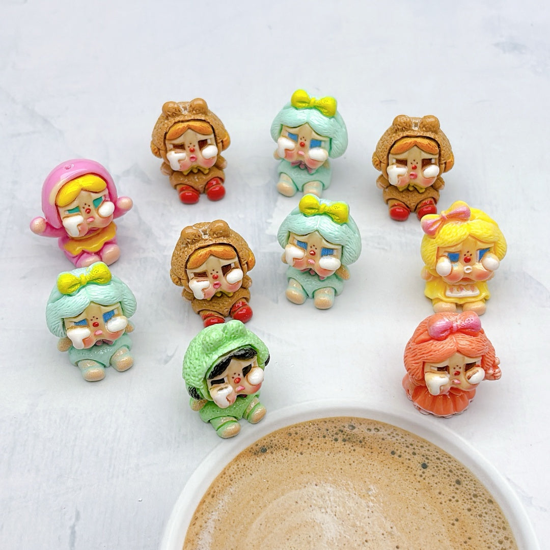 A982 貫通穴カートゥーンアクリルドールパーツ — カラフルで夢かわな手作り素材