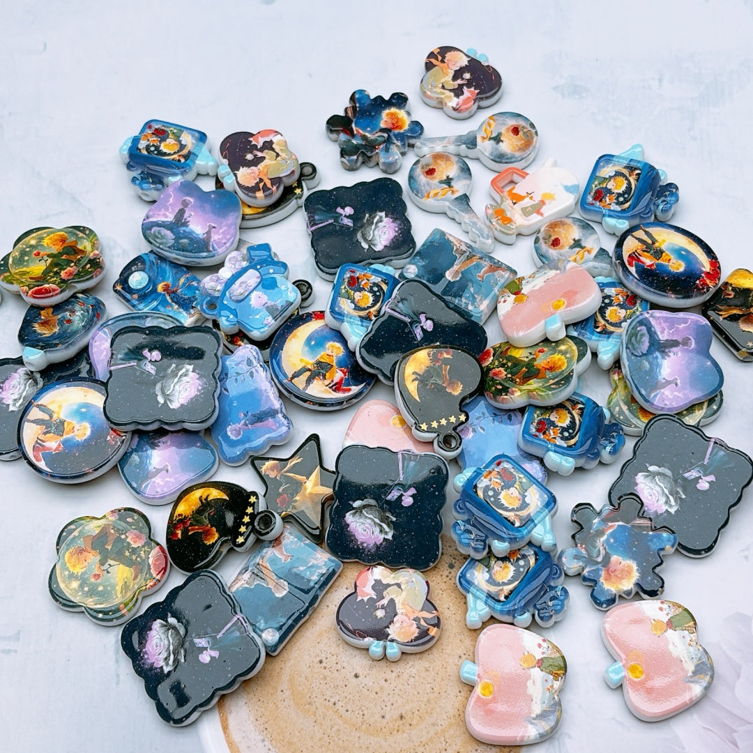 A999 人気販売中! カートゥーンアクリルパーツ ✦ キュートなハンドメイド素材 ✦ アクセサリーチャームに最適