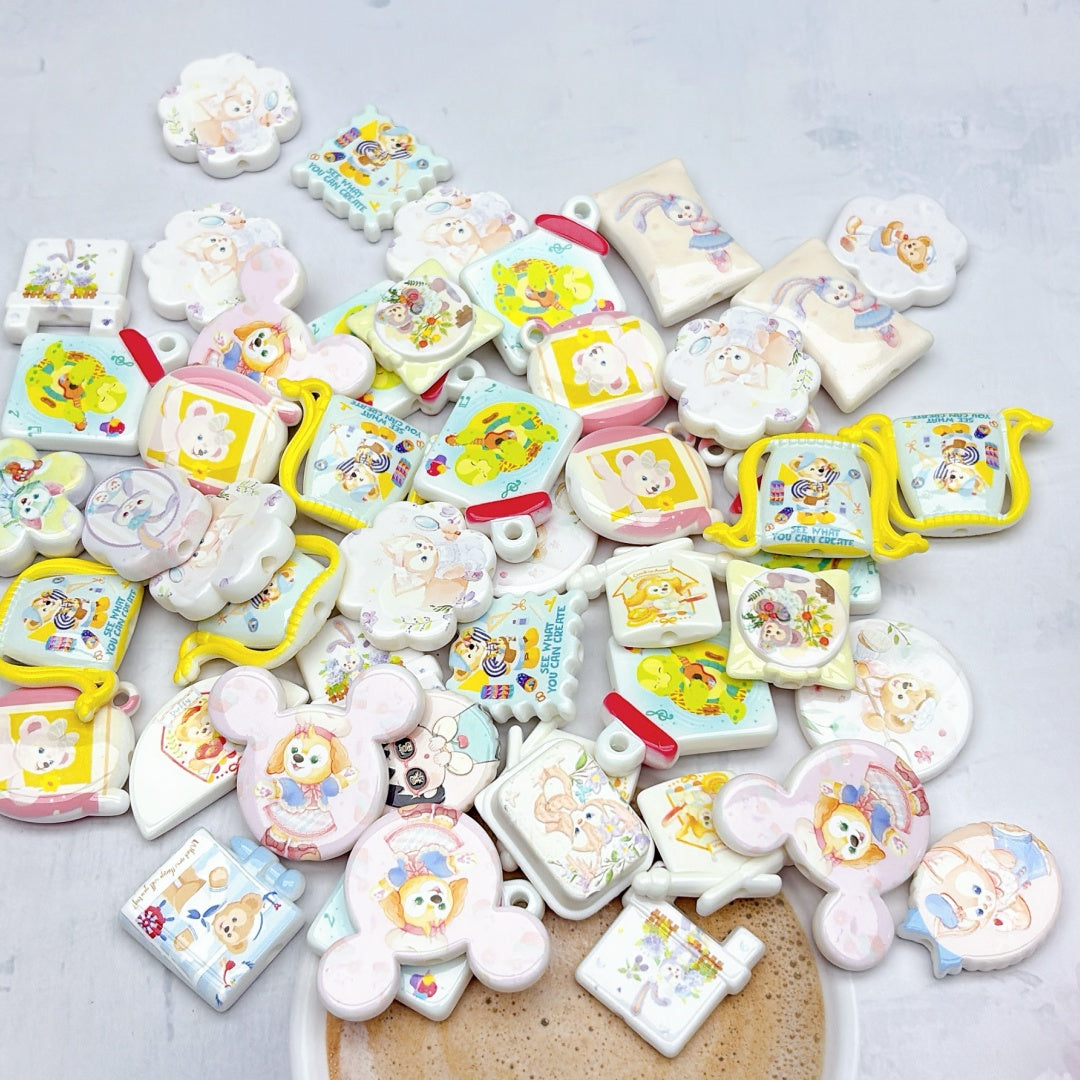 A999 人気販売中! カートゥーンアクリルパーツ ✦ キュートなハンドメイド素材 ✦ アクセサリーチャームに最適