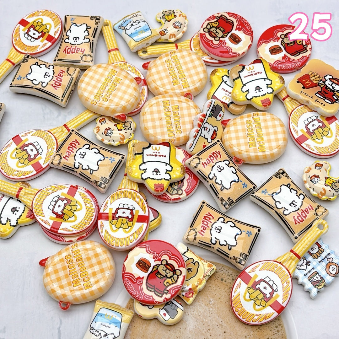 A999 人気販売中! カートゥーンアクリルパーツ ✦ キュートなハンドメイド素材 ✦ アクセサリーチャームに最適