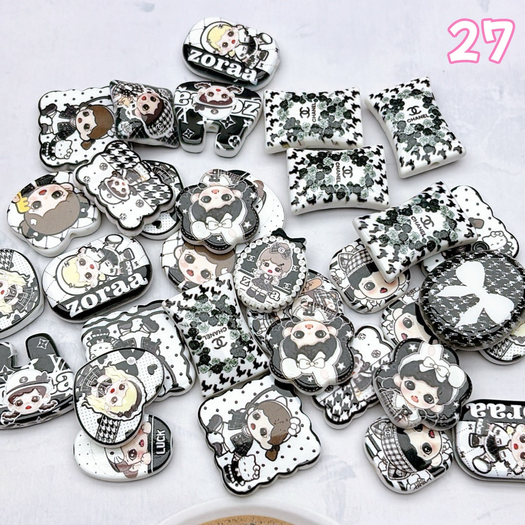 A999 人気販売中! カートゥーンアクリルパーツ ✦ キュートなハンドメイド素材 ✦ アクセサリーチャームに最適