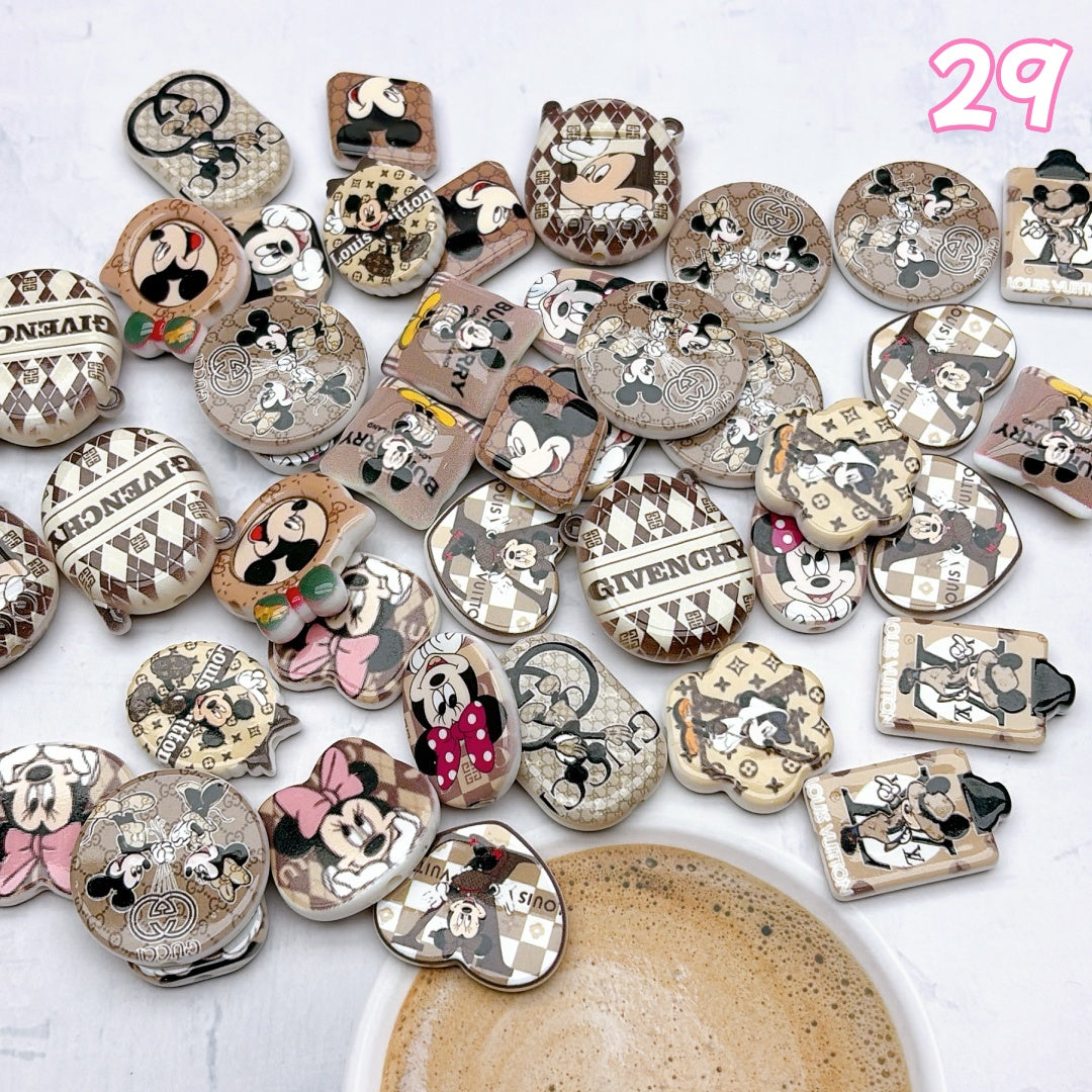 A999 人気販売中! カートゥーンアクリルパーツ ✦ キュートなハンドメイド素材 ✦ アクセサリーチャームに最適