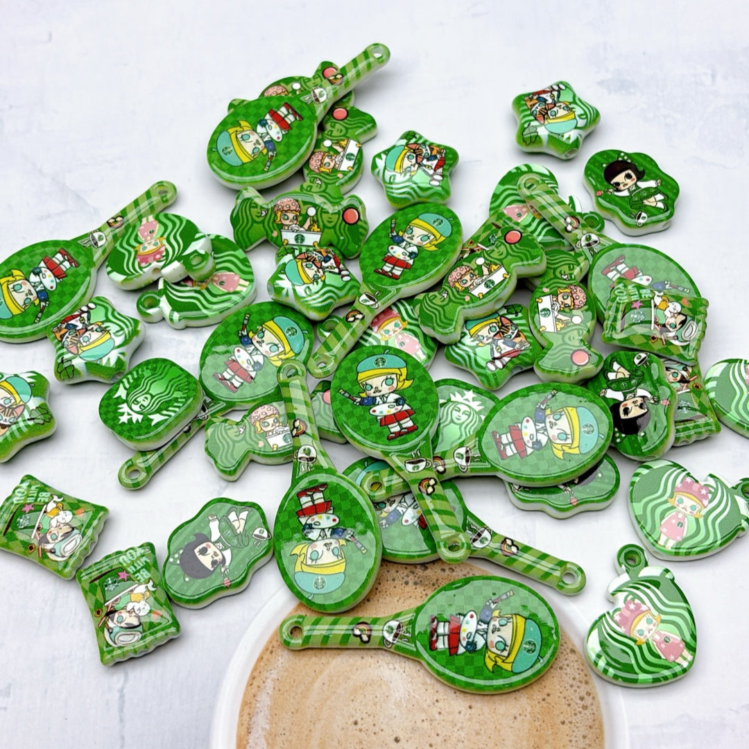 A999 人気販売中! カートゥーンアクリルパーツ ✦ キュートなハンドメイド素材 ✦ アクセサリーチャームに最適