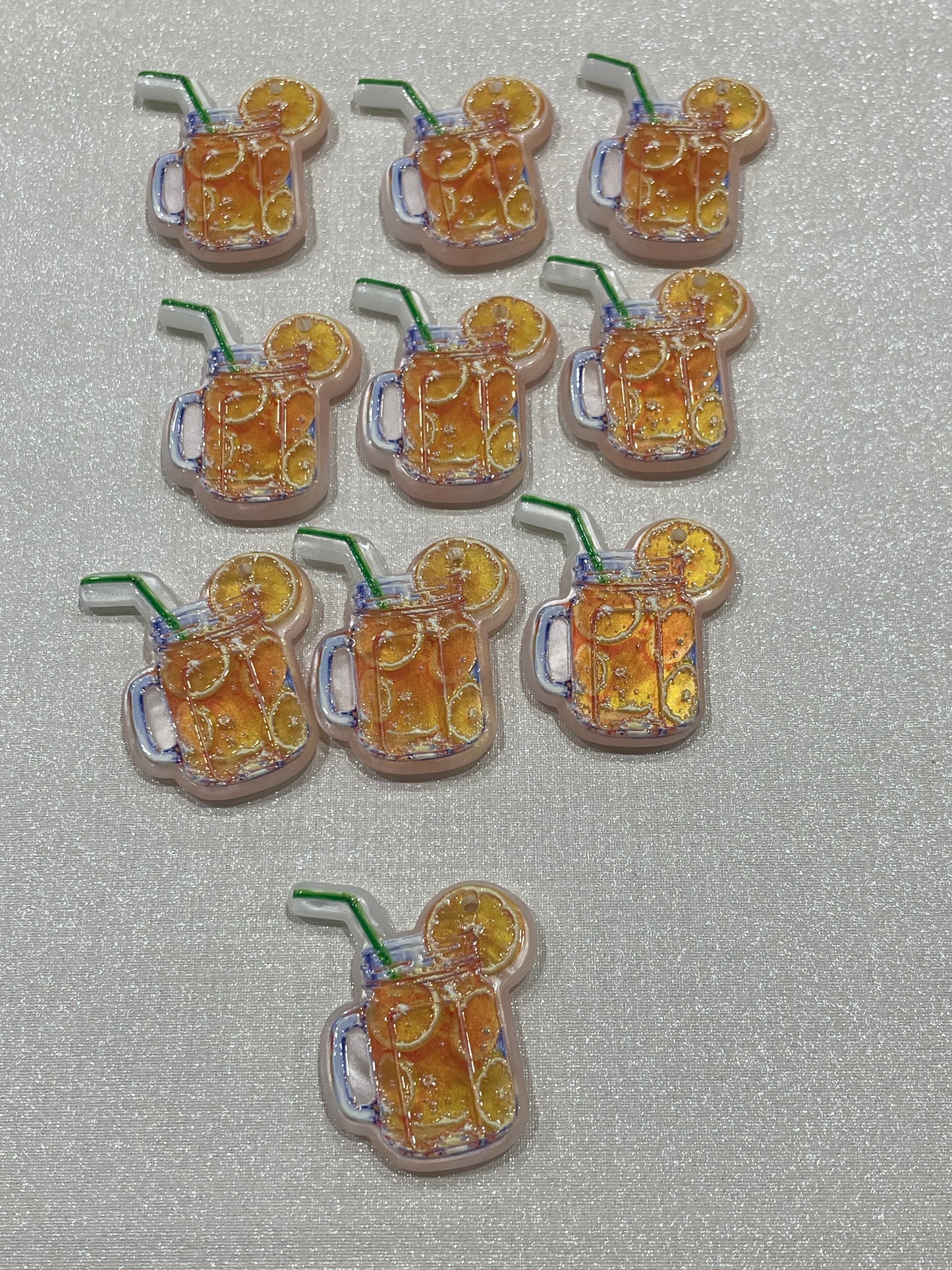 A589:：フルーツクリームケーキアクリル片 DIY手作りパーツ