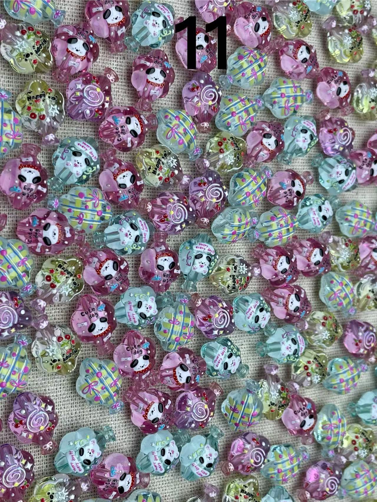 A174:高透品質 小型モールド ハンドメイドパーツ 自由選択おまけのチップ10個付き