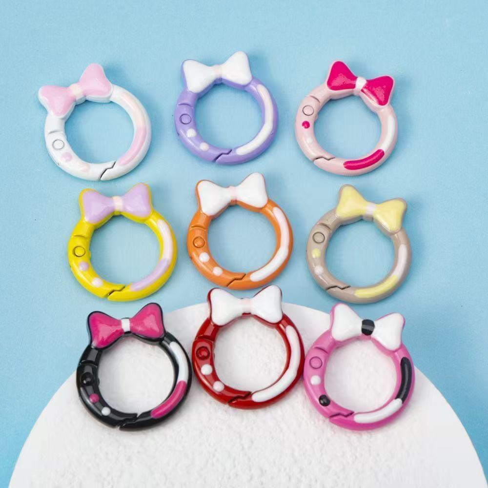 A525:スプリングリング 開口丸カン キーリング バッグ金具 DIY手芸パーツ まとめ売り（弹簧扣组合）