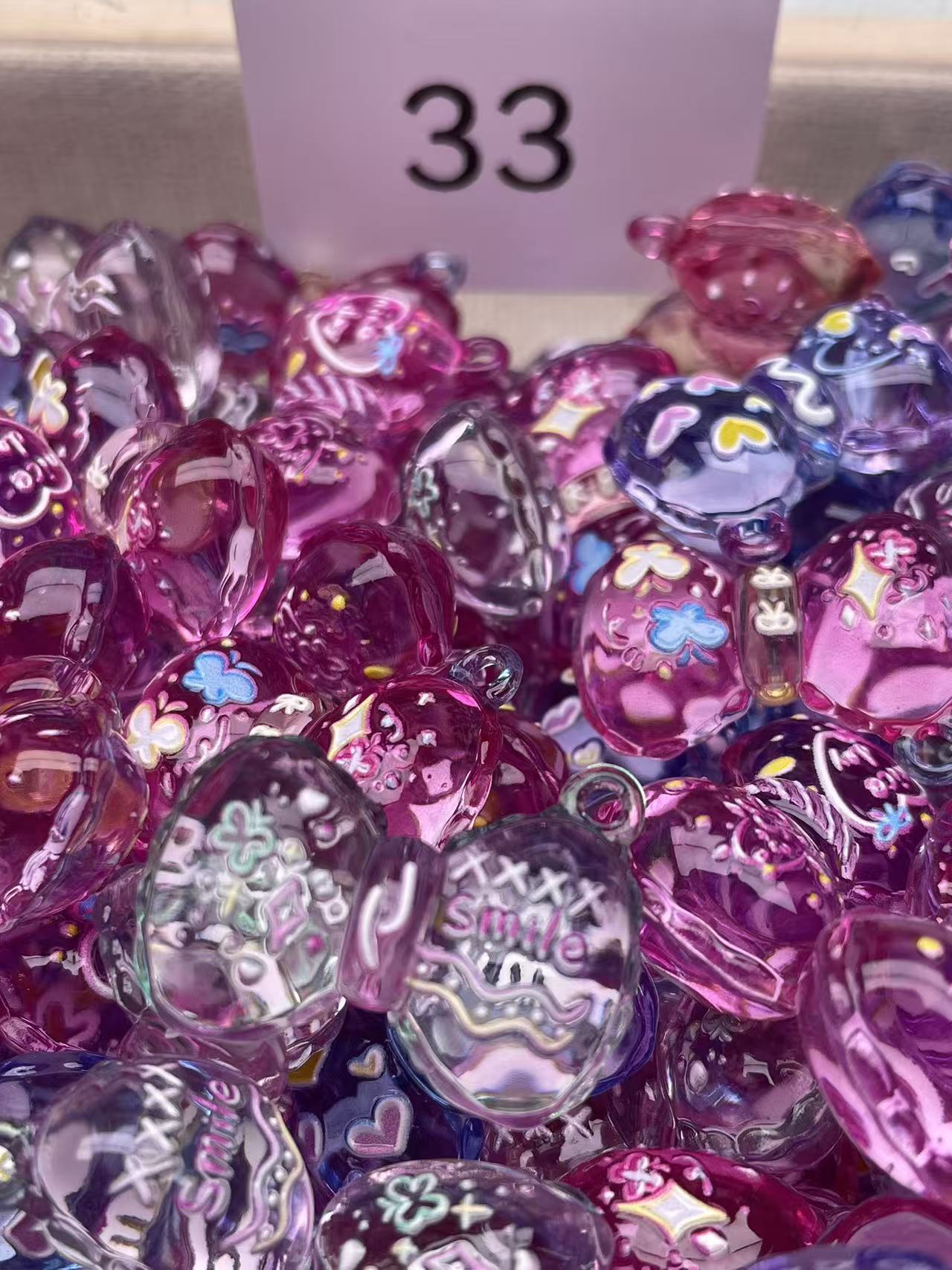 A174:高透品質 小型モールド ハンドメイドパーツ 自由選択おまけのチップ10個付き