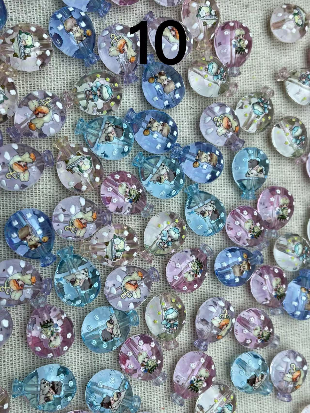 A174:高透品質 小型モールド ハンドメイドパーツ 自由選択おまけのチップ10個付き