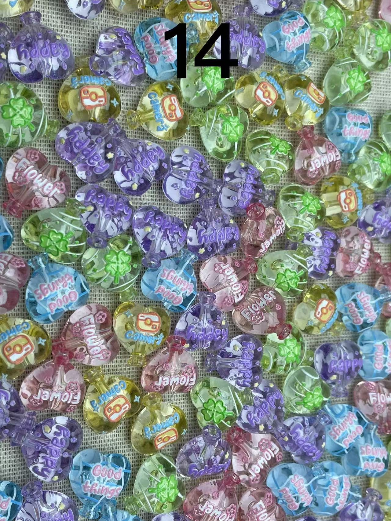 A174:高透品質 小型モールド ハンドメイドパーツ 自由選択おまけのチップ10個付き