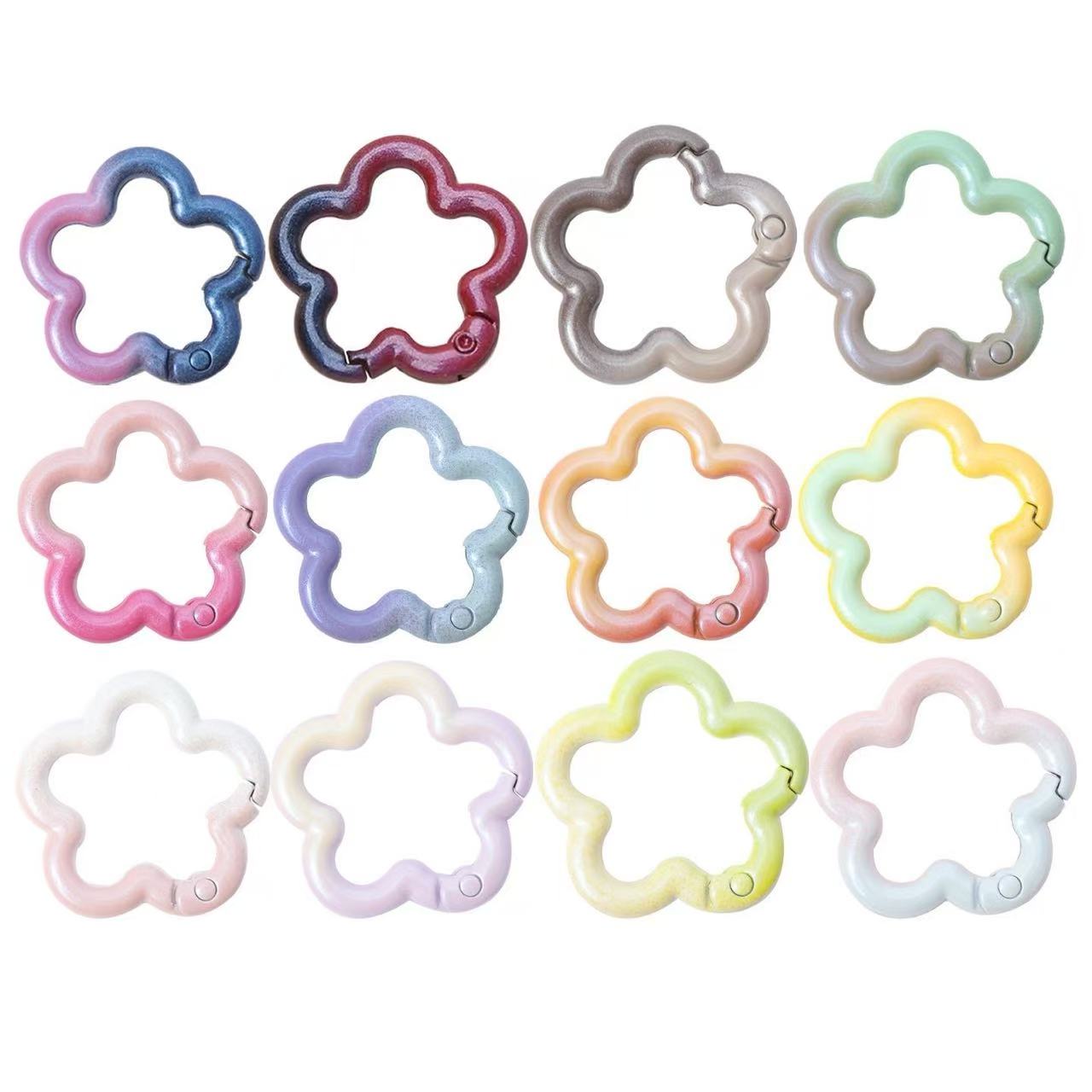 A525:スプリングリング 開口丸カン キーリング バッグ金具 DIY手芸パーツ まとめ売り（弹簧扣组合）