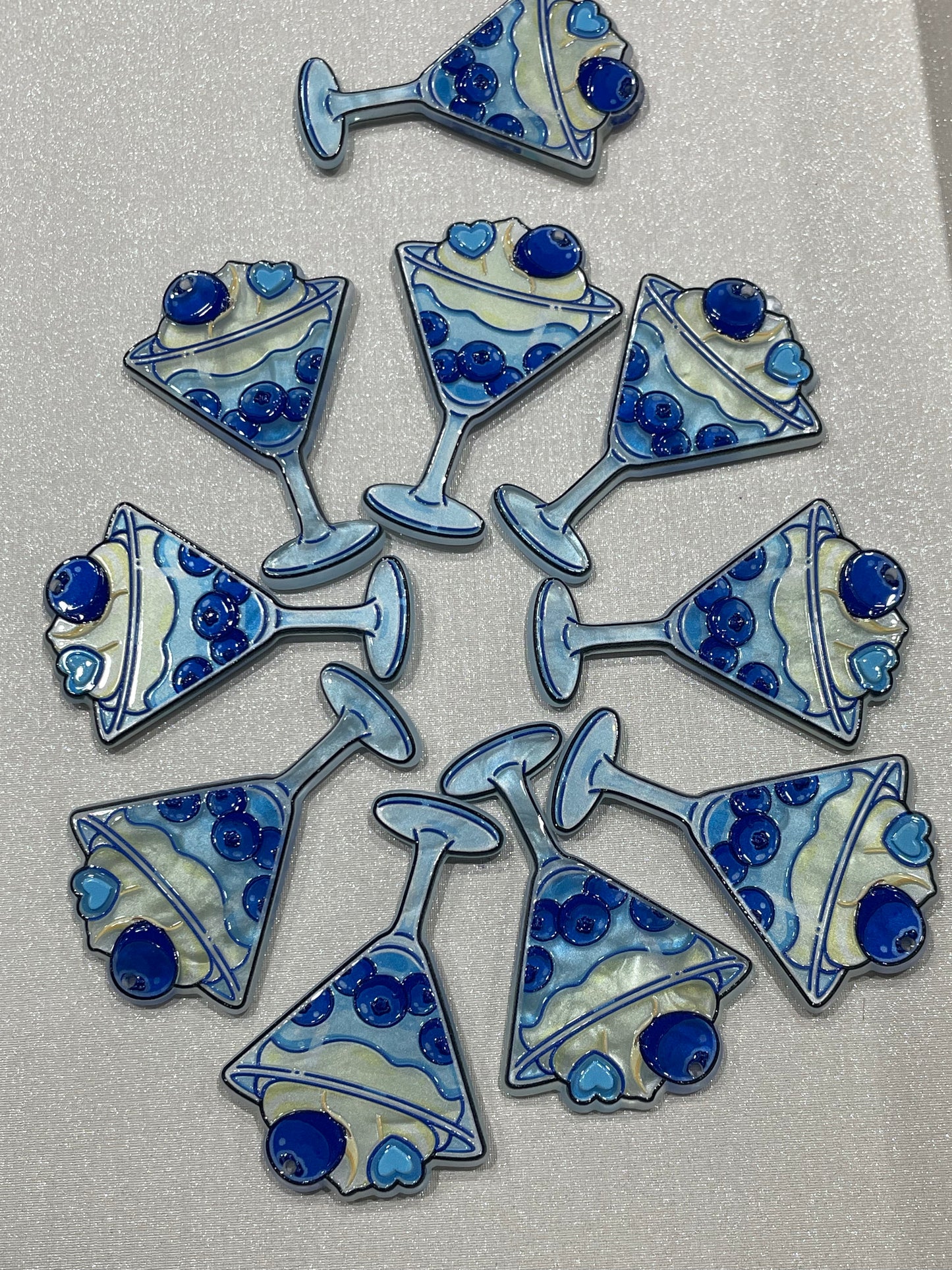A589:：フルーツクリームケーキアクリル片 DIY手作りパーツ