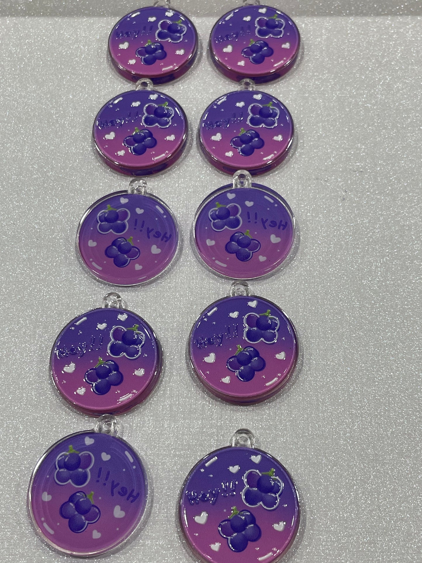 A589:：フルーツクリームケーキアクリル片 DIY手作りパーツ