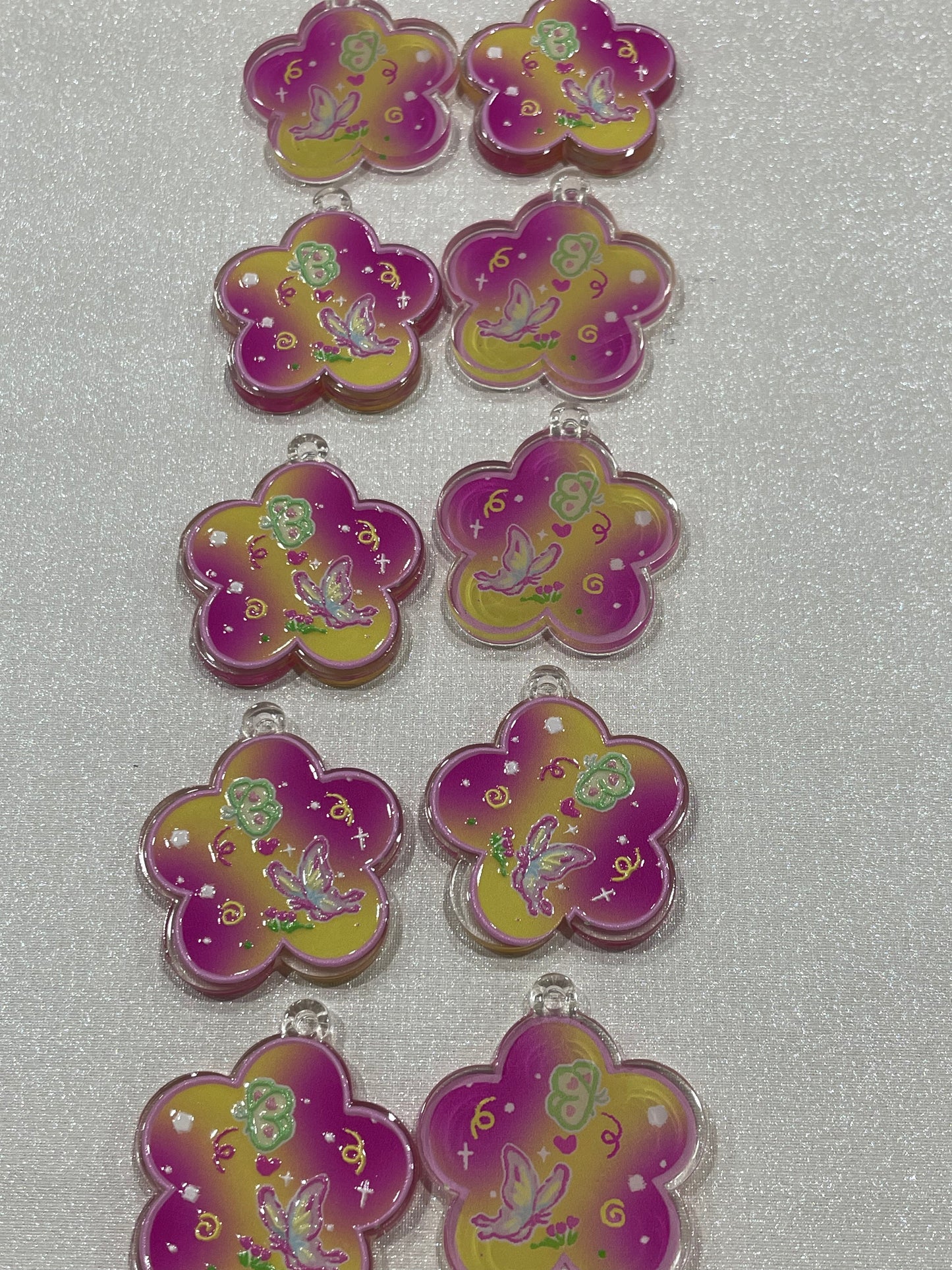 A589:：フルーツクリームケーキアクリル片 DIY手作りパーツ
