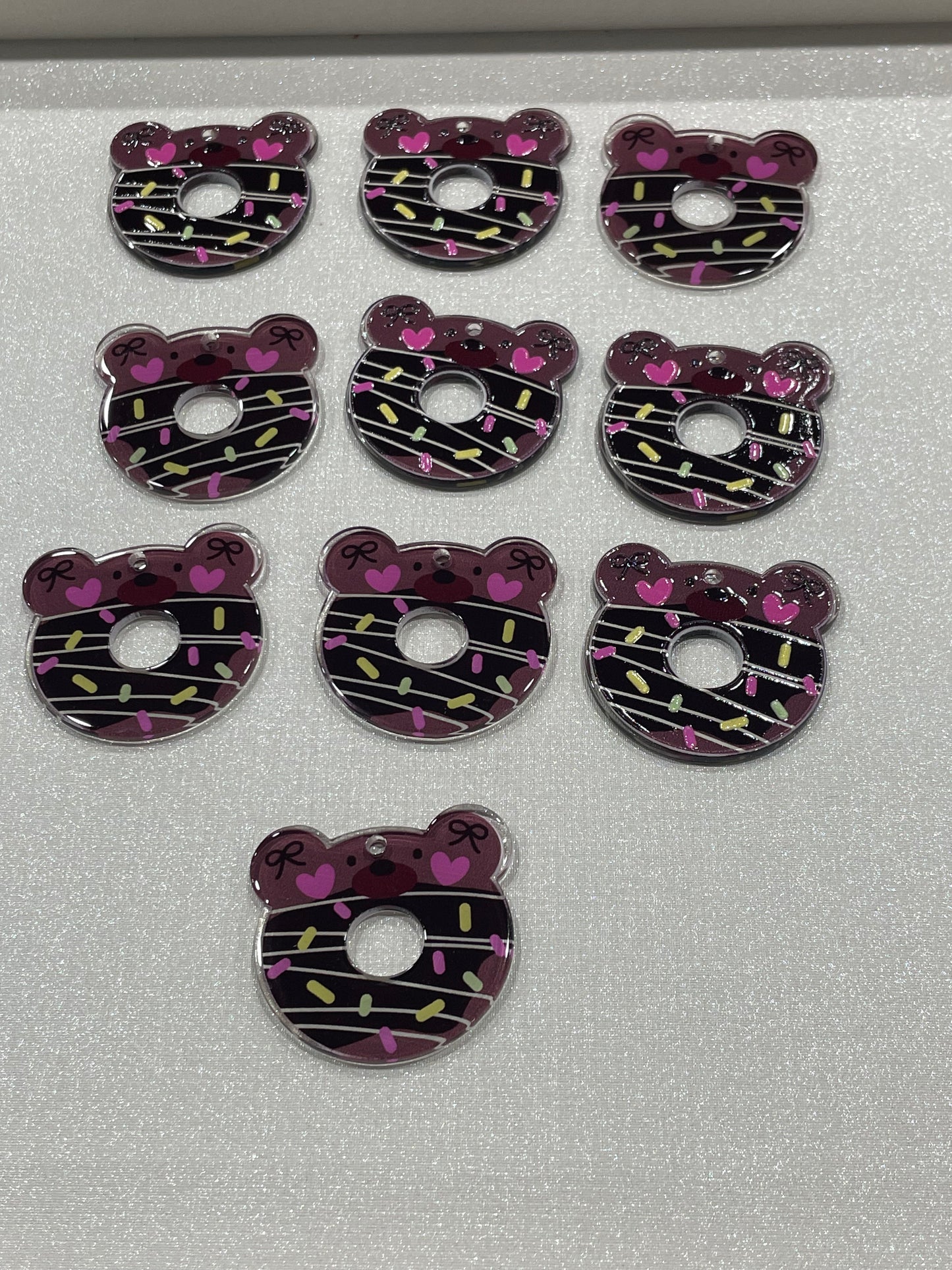 A589:：フルーツクリームケーキアクリル片 DIY手作りパーツ