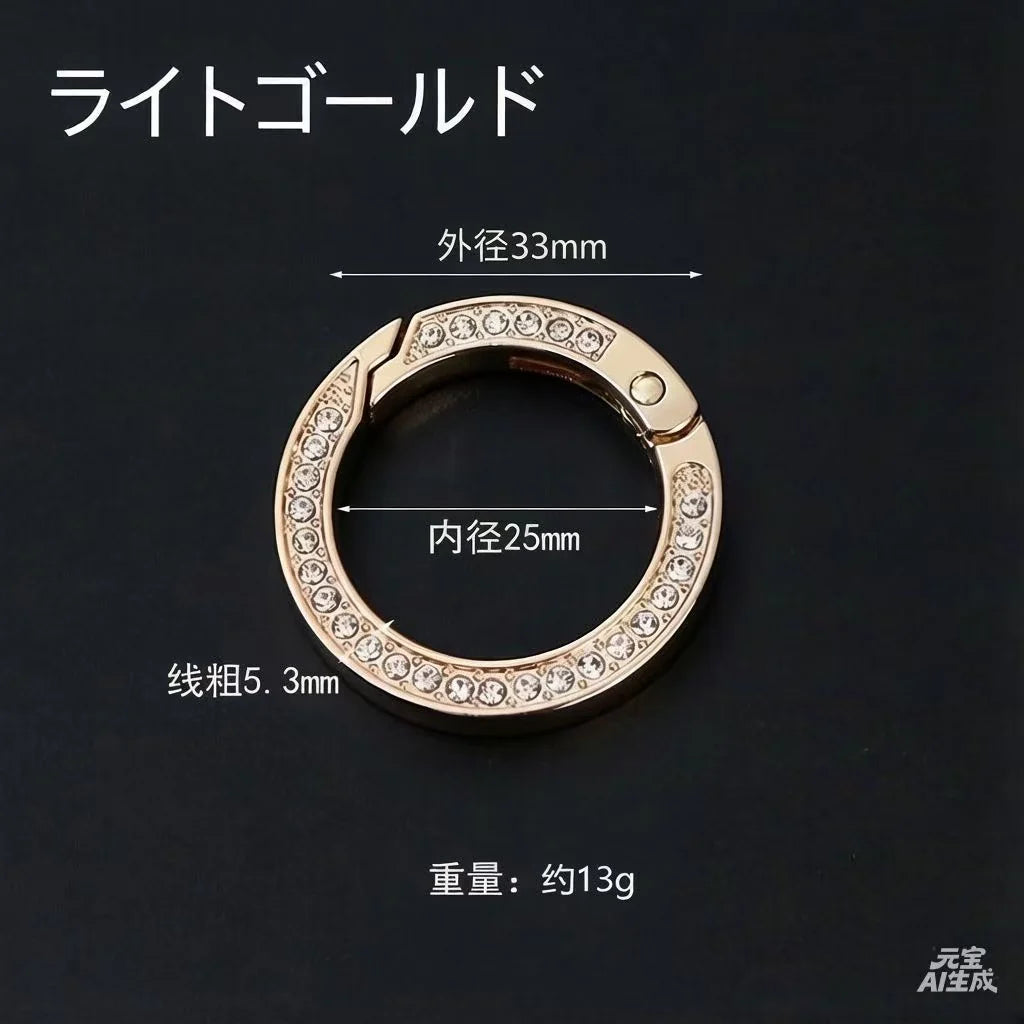 A525:スプリングリング 開口丸カン キーリング バッグ金具 DIY手芸パーツ まとめ売り（弹簧扣组合）