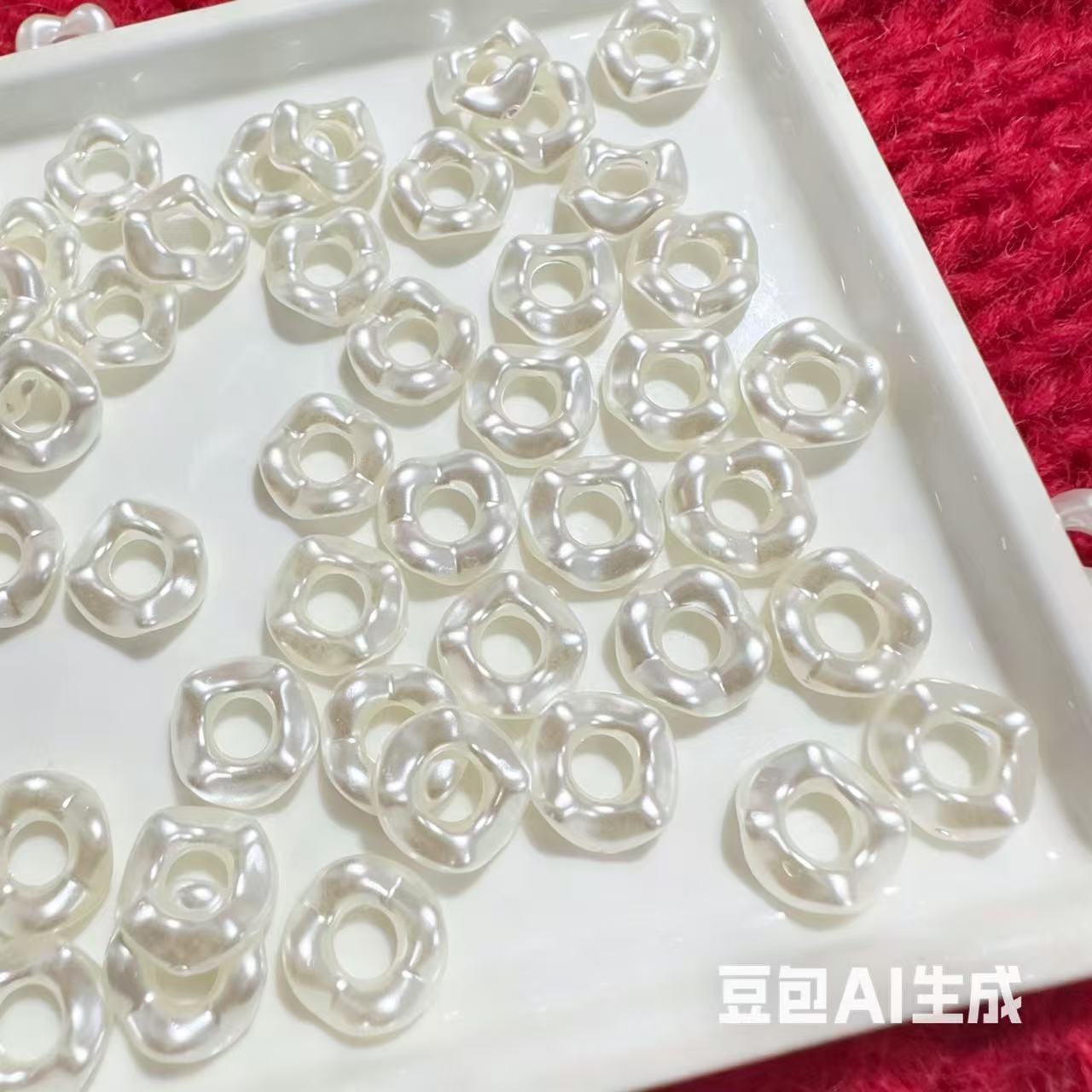 A422:🐚アクリルパールアクセサリー DIYパーツ フルセット🐚